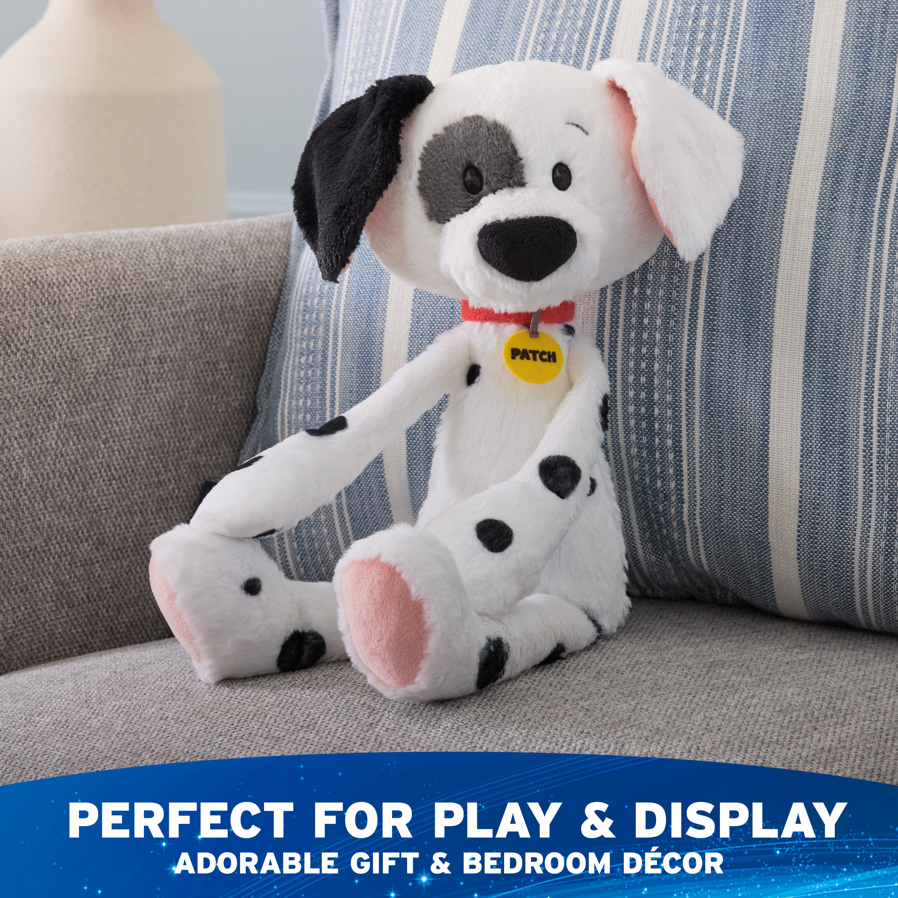 GUND Disney Official Patch Toothpick Plush, 101 Dalmatians, Puppy Stuffed Animal for Ages 1 and Up, White, 15”