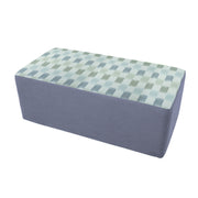 Outdoor 24" x 48" Rectangle Ottoman with Sunbrella, 18" H - Dream Mist/Canvas Haze