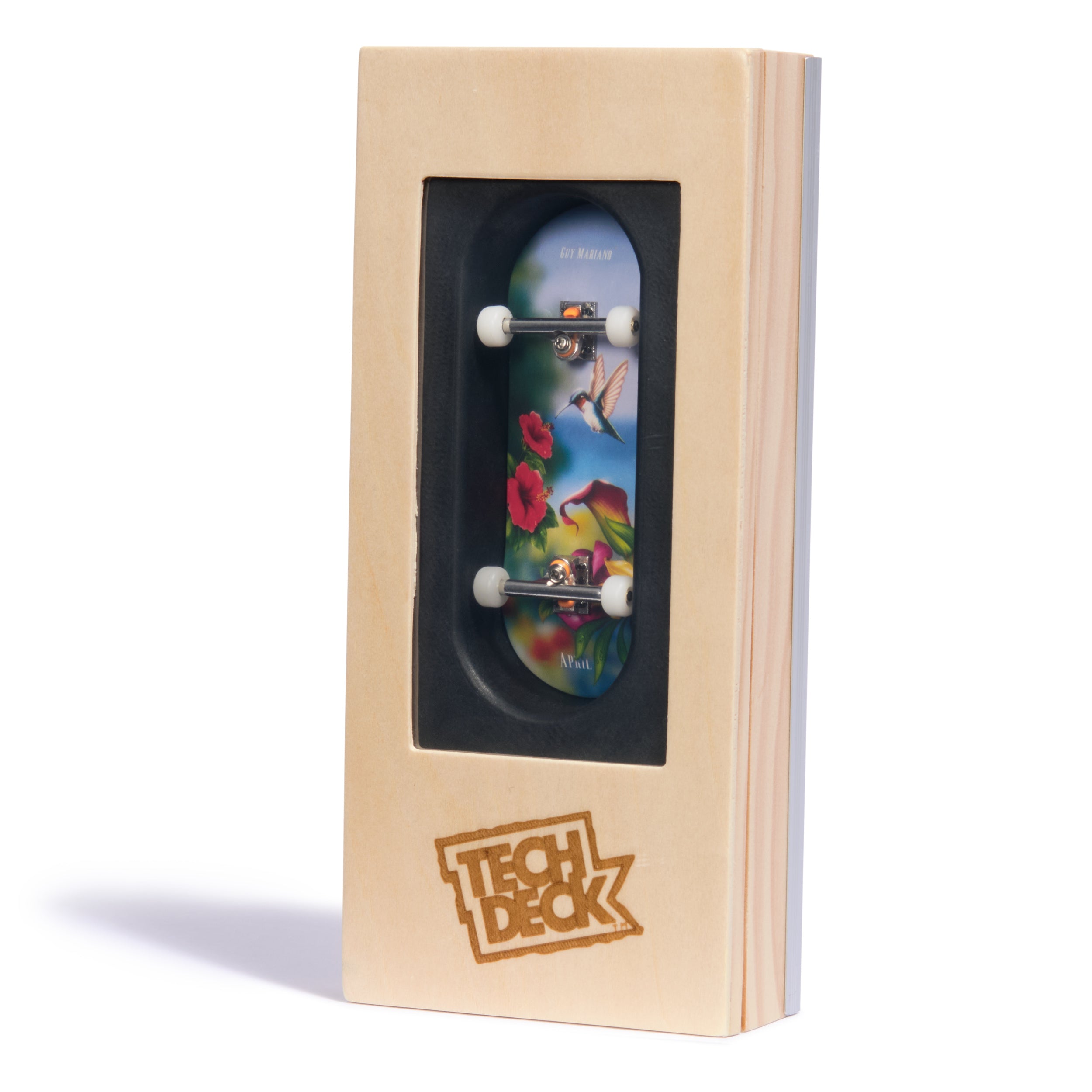 Tech Deck, April Pro Series Finger Board with Storage Display, Built for Pros; Authentic Mini Skateboards, Kids Toys for Ages 6 and up