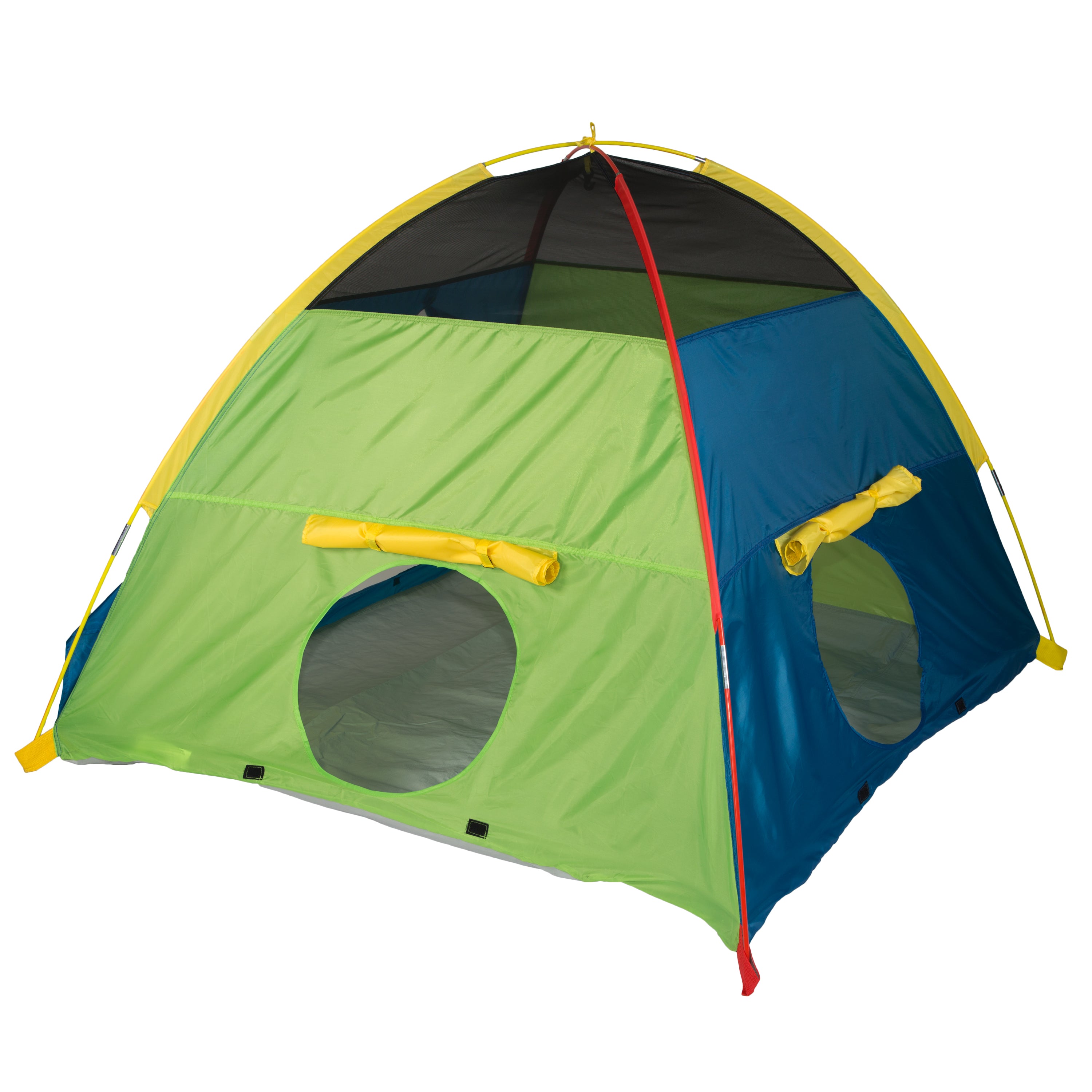 Super Duper 4-Kid Dome Tent - Blue / Green / Red / Yellow