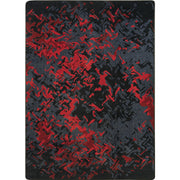 Eruption 5'4" x 7'8" area rug in color Ruby