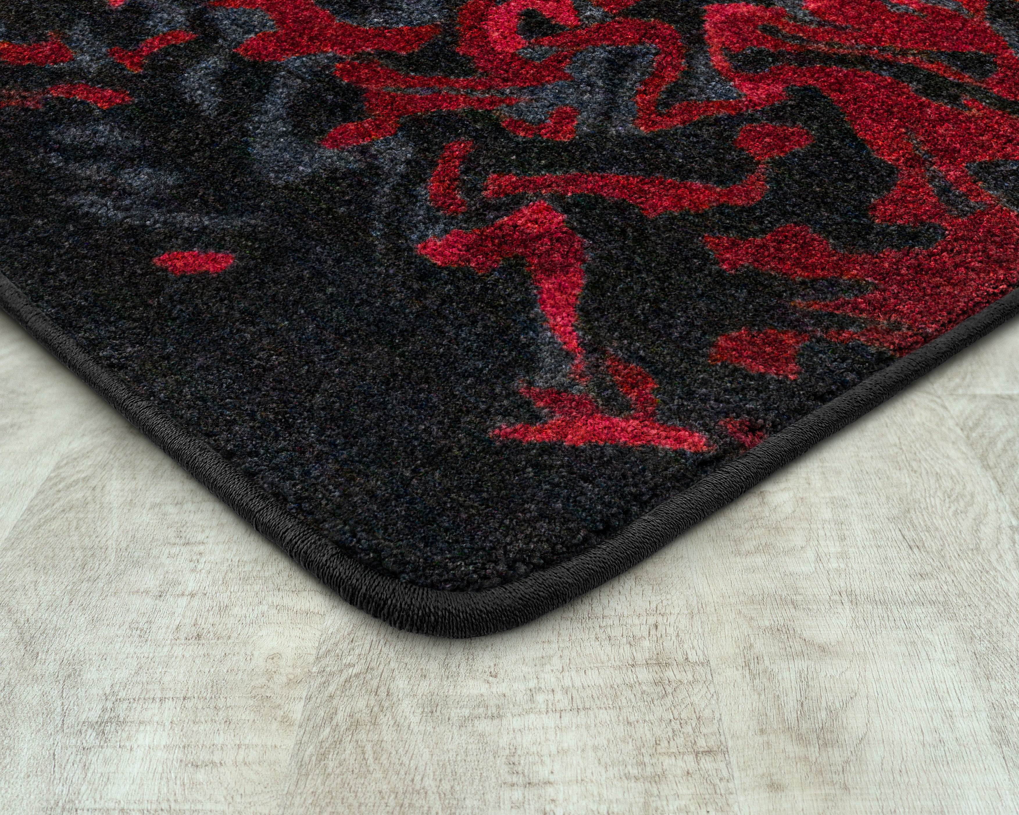 Eruption 7'8" x 10'9" area rug in color Ruby
