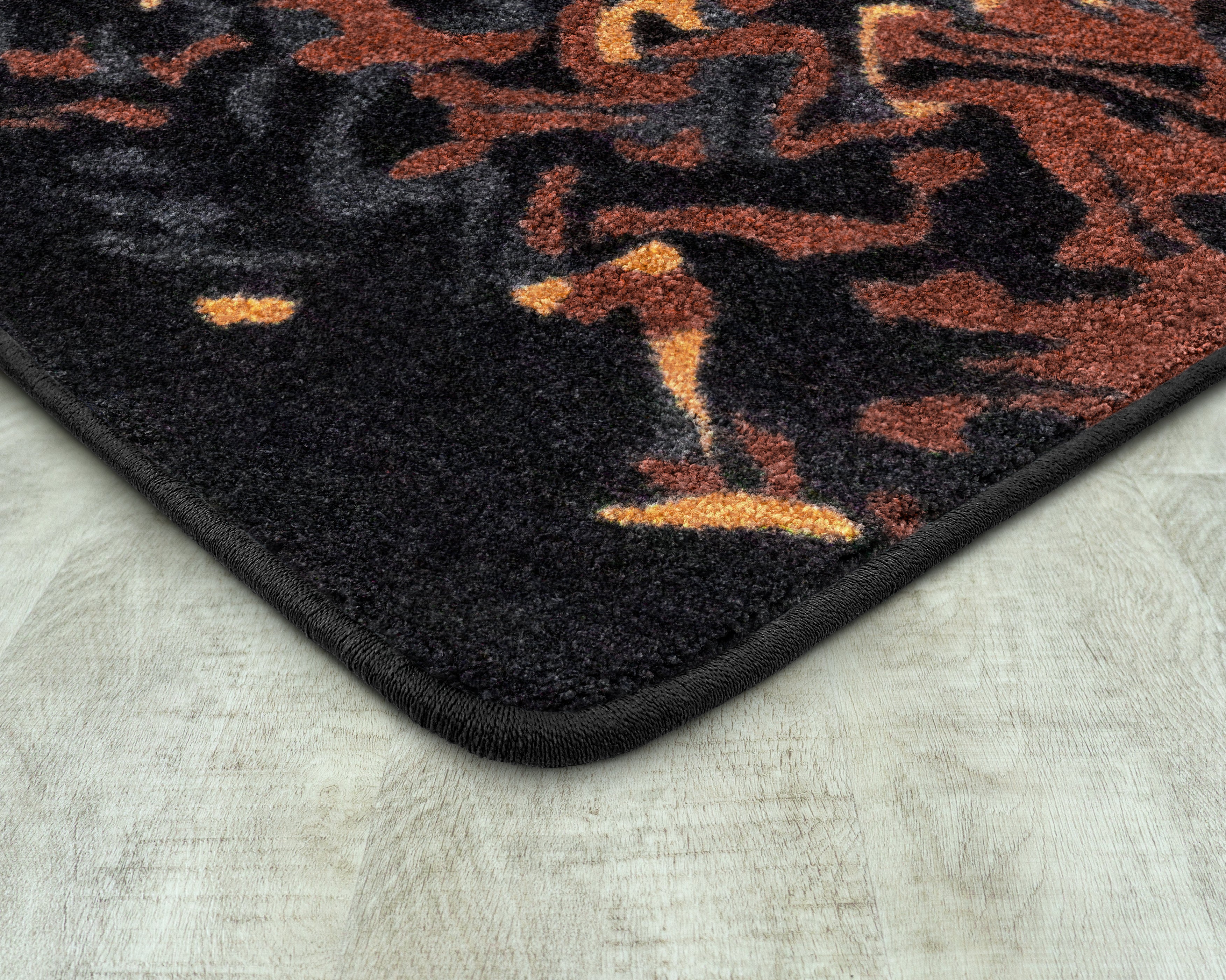 Eruption 7'8" x 10'9" area rug in color Tangerine