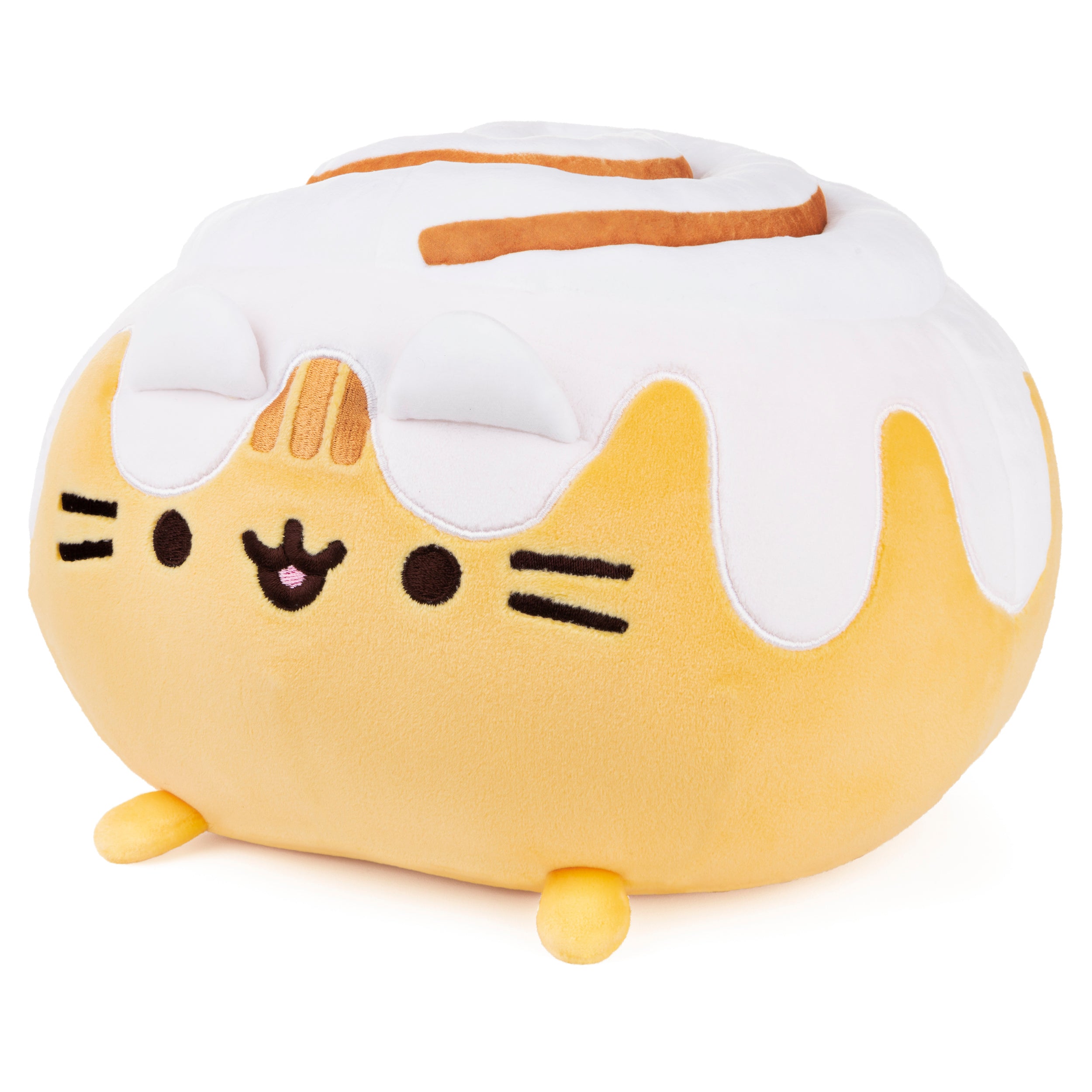 GUND Pusheen Catfé Cinnamon Roll Pusheen Plush Squisheen Cat Stuffed Animal, 12”