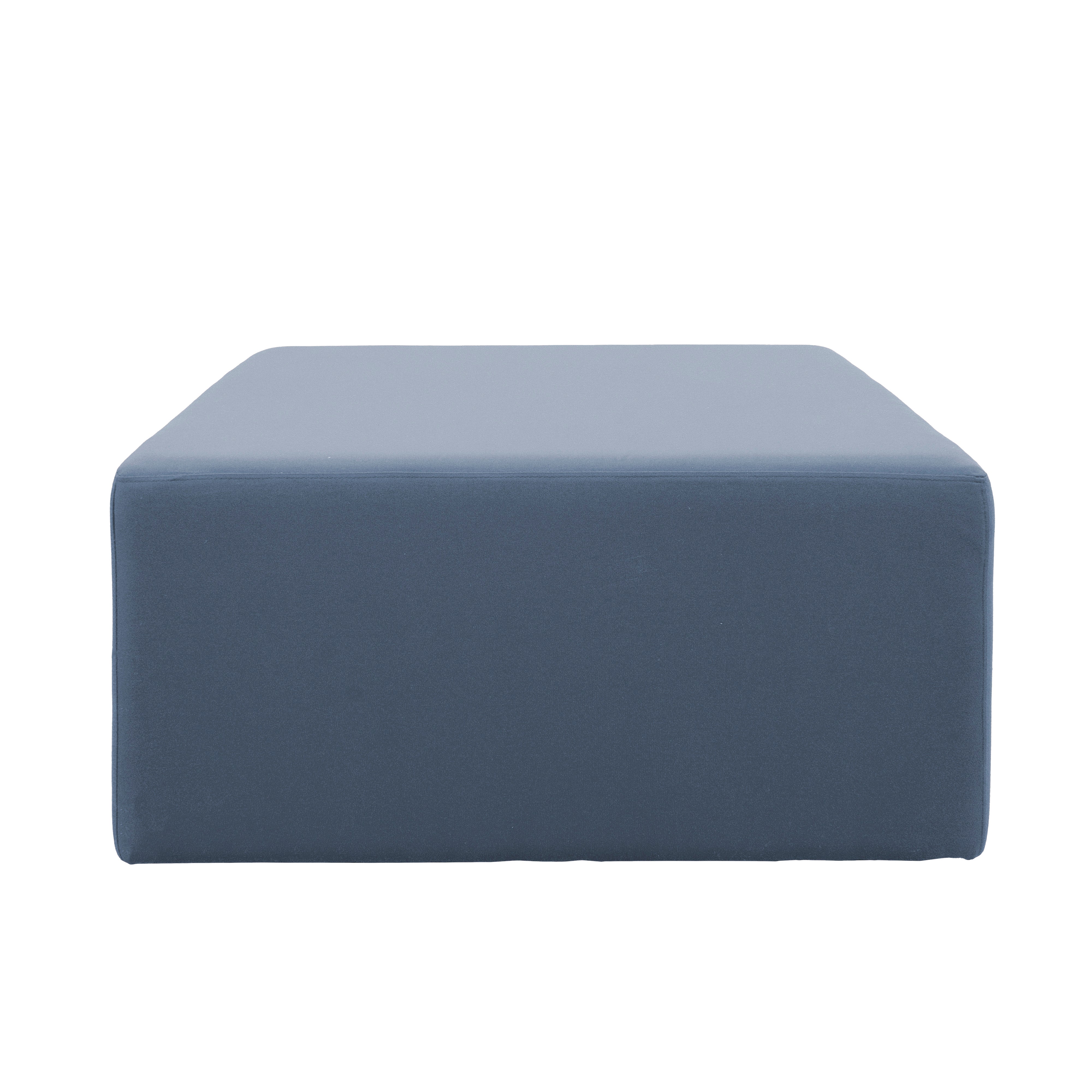 Outdoor 36" Square Ottoman with Sunbrella®, 18" H - Canvas Haze