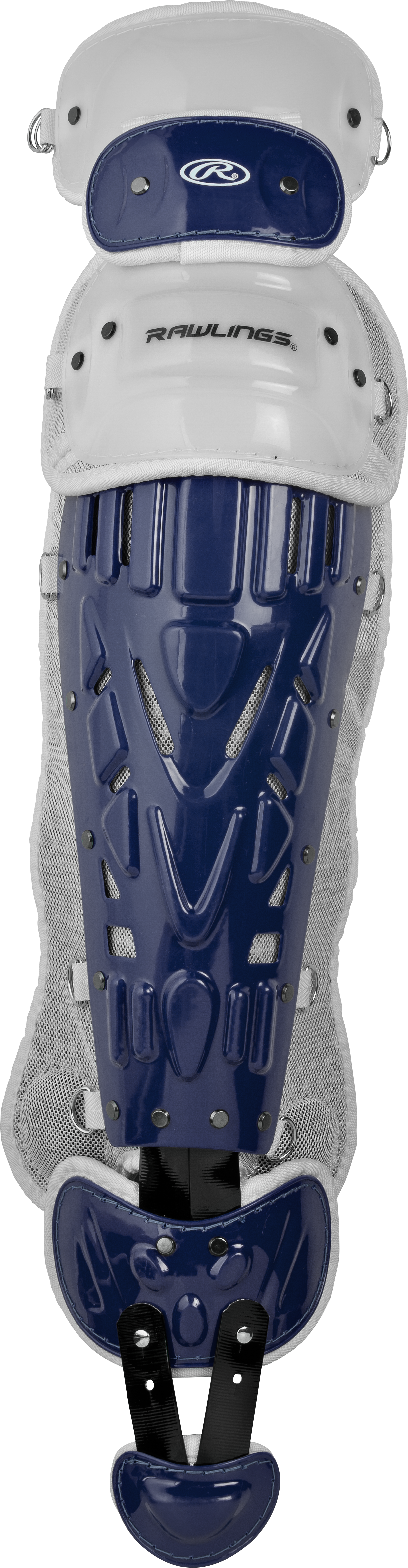Rawlings Velo 2.0 Adult Catchers Leg Guards - Navy/White