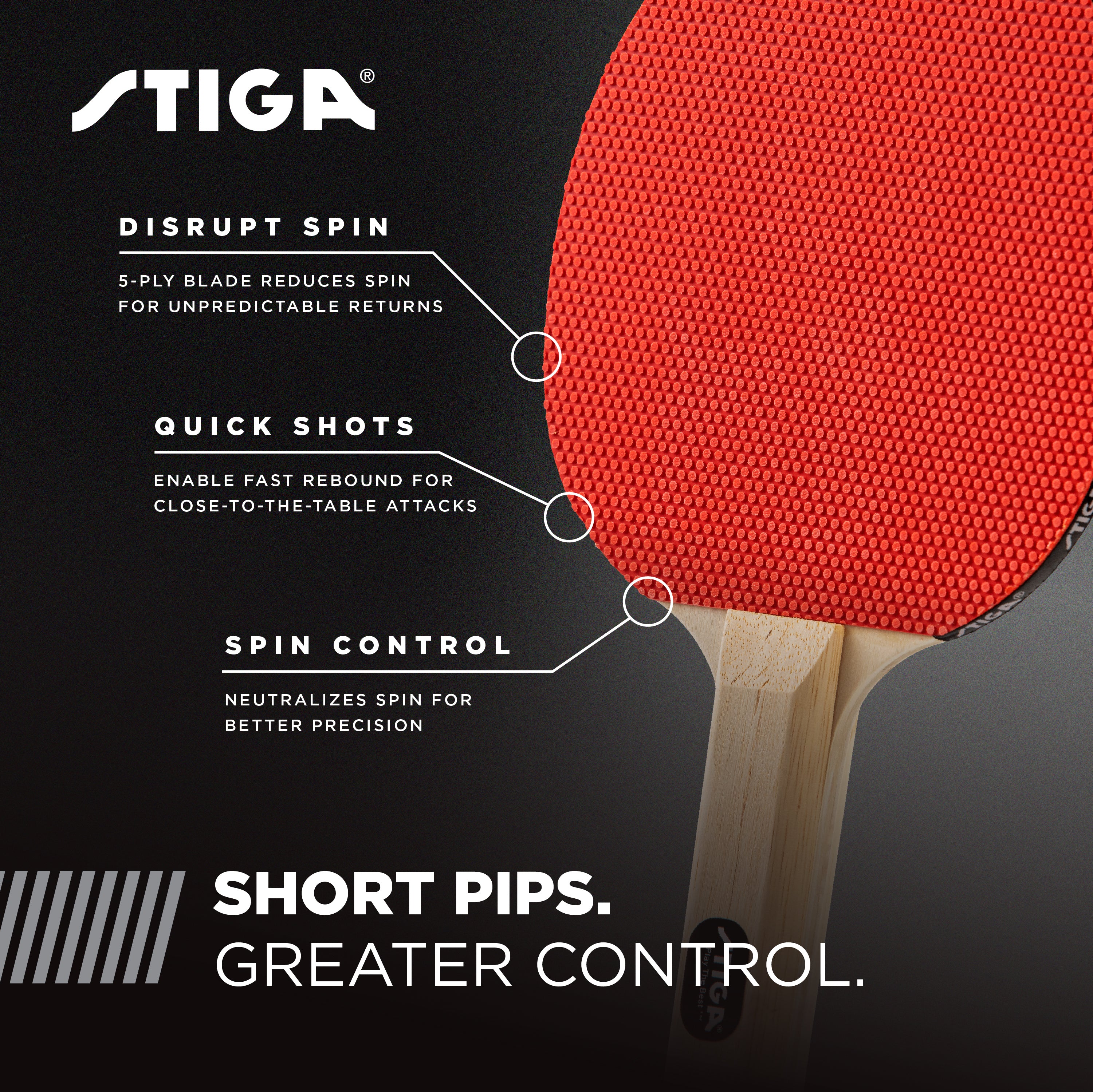 STIGA Classic 4 Player Table Tennis Racket Set