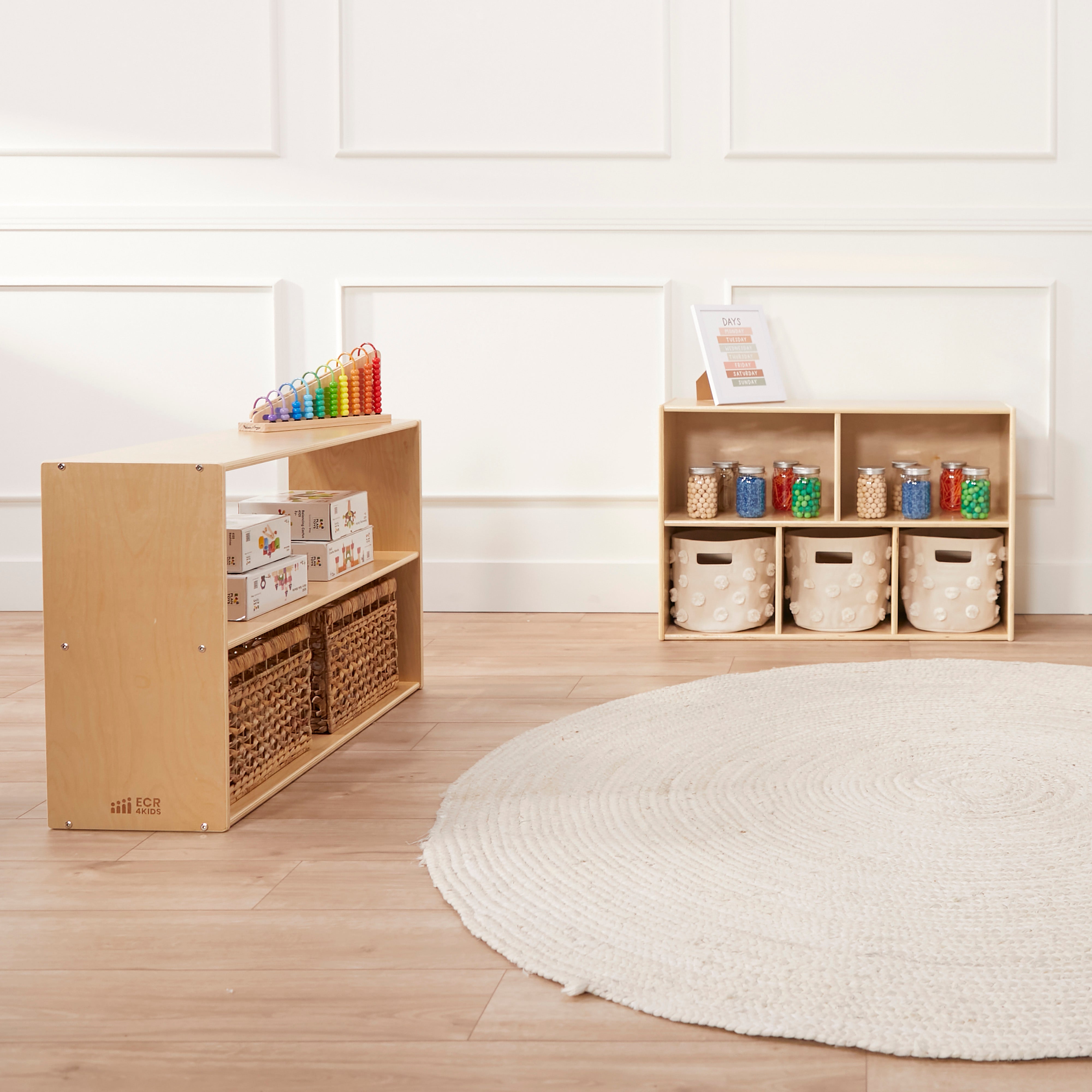 Streamline 5-Compartment Storage Cabinet 24in H - Natural
