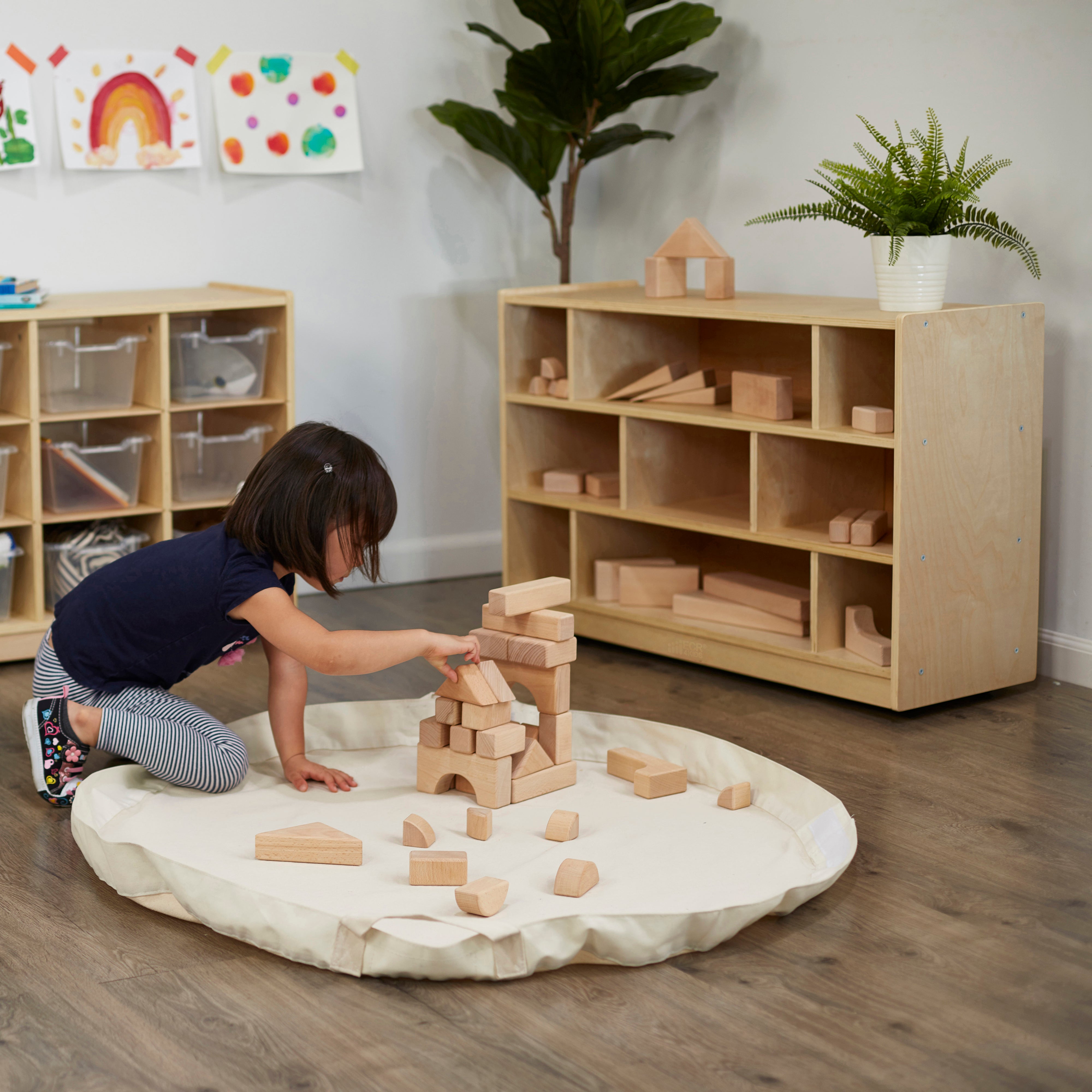 Medium Block Storage Cart 38in - Natural