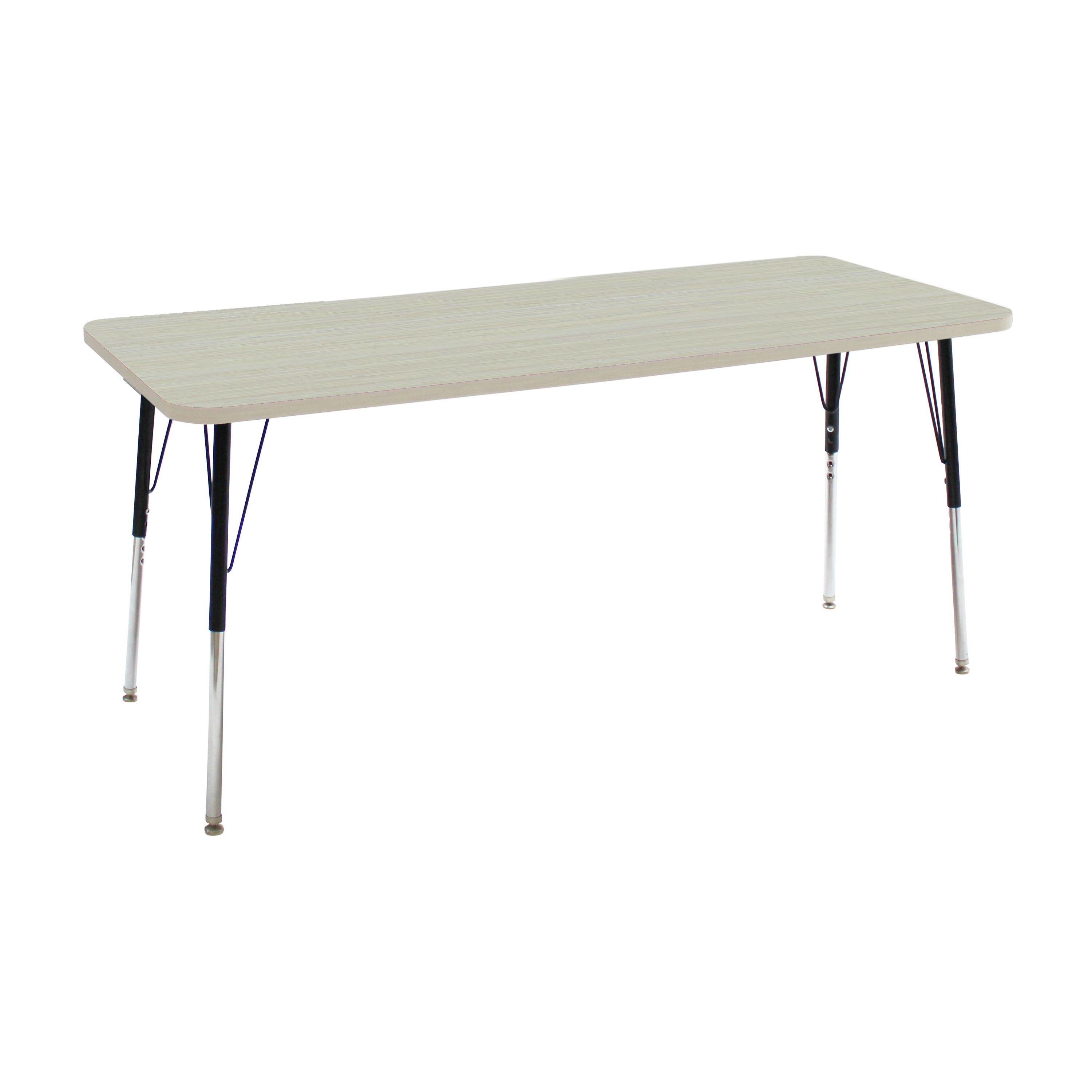 24" x 72" Rectangle La Madera Activity Table with Standard Legs - Asian Sand/Black