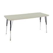 24" x 72" Rectangle La Madera Activity Table with Standard Legs - Asian Sand/Black