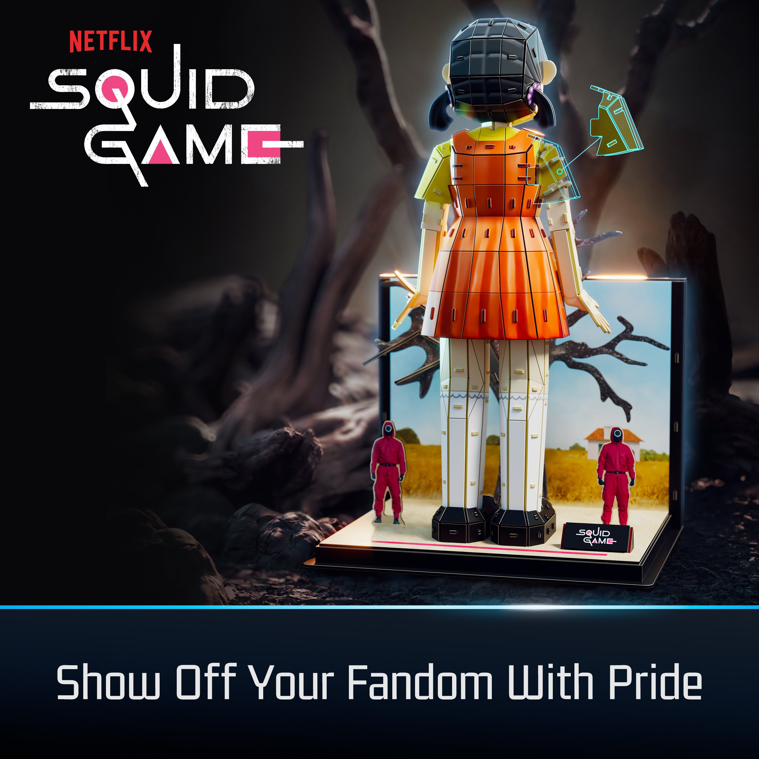 4D Build, Squid Game Young Hee Doll 3D Model Kit, Squid Game Collectibles & Desk Décor, Adult Puzzle, Building Toys, 193 Pieces, 3D Puzzles for Ages 12 & Up