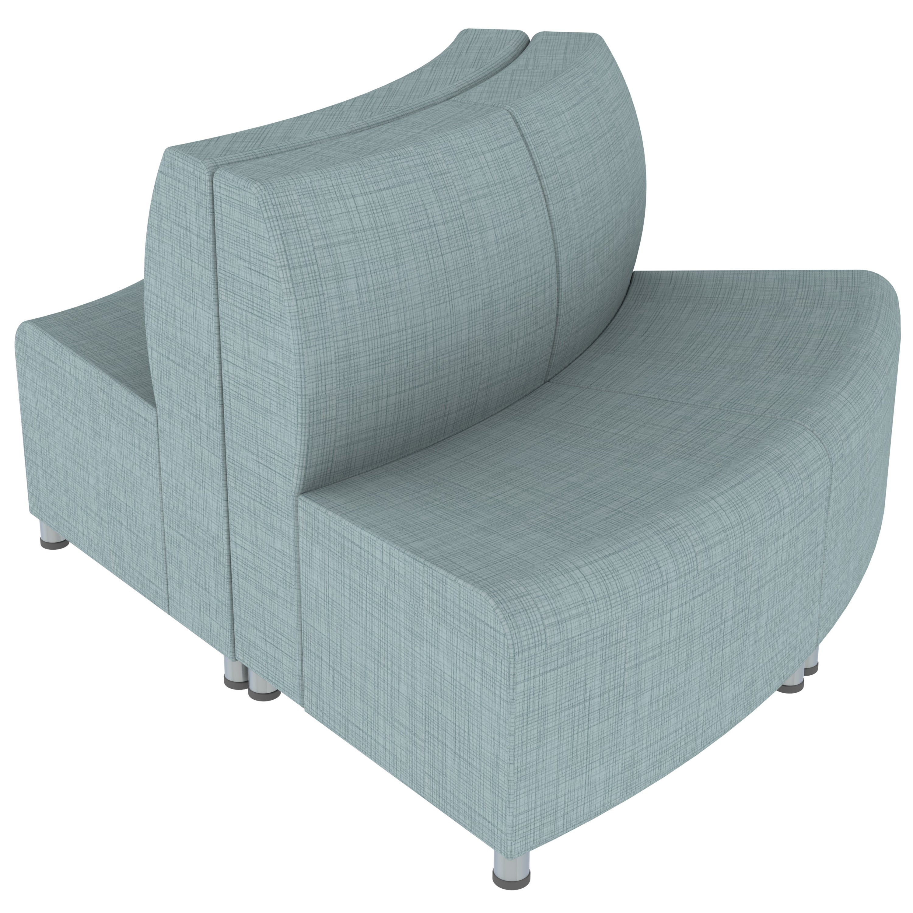 Pro Series Connect Edged Ripplet Seating, 3-Piece Set - Sky Blue Crosshatch