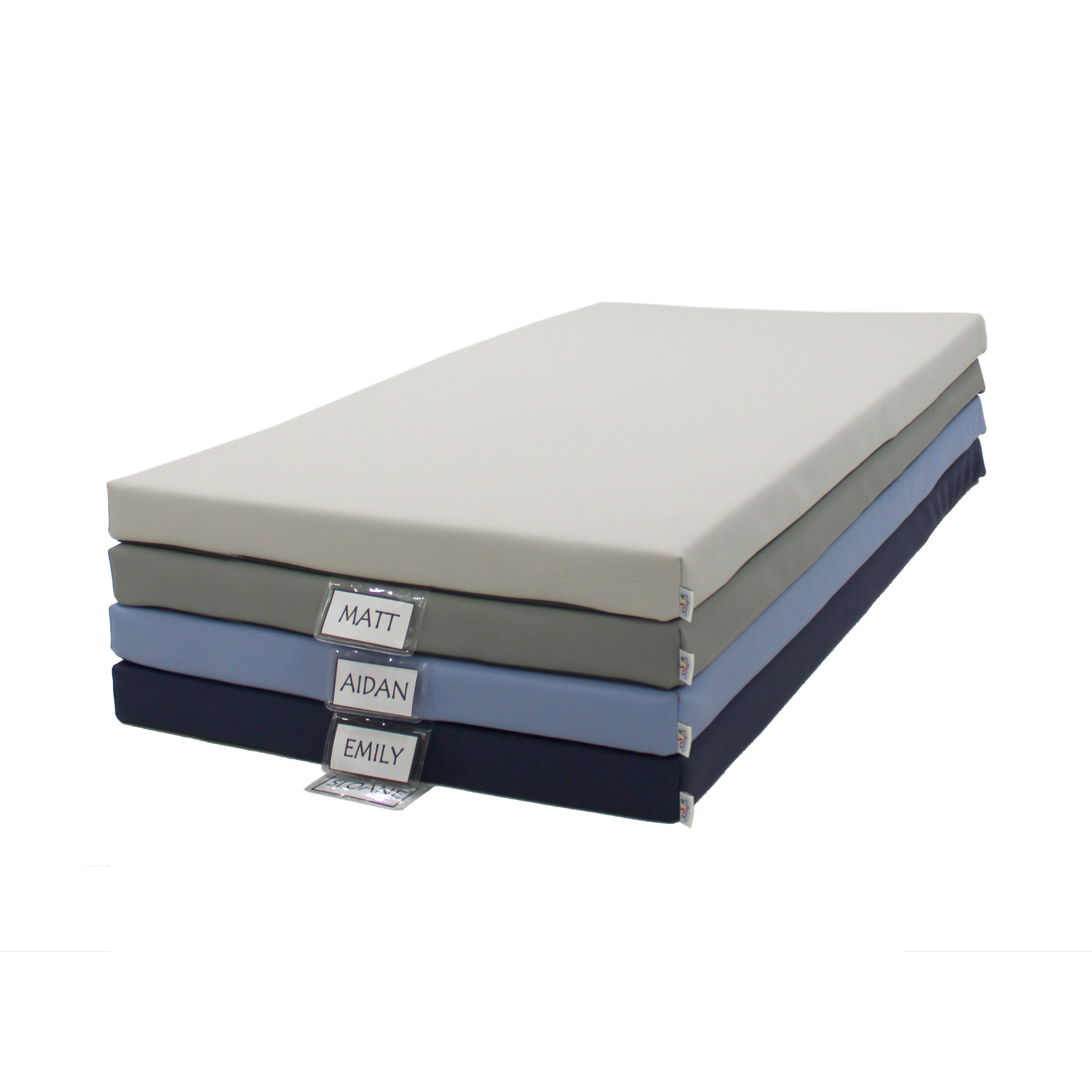 SoftScape Sleepy Time Rest Mats, 4-Piece - Navy/Powder Blue