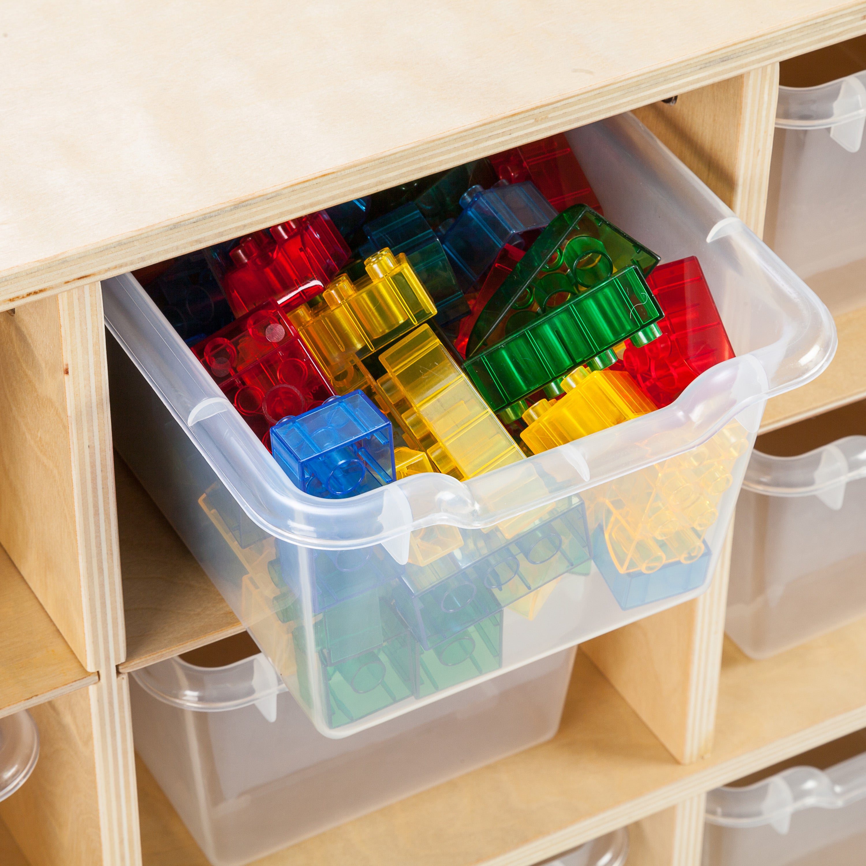 Scoop Front Storage Bins - Clear