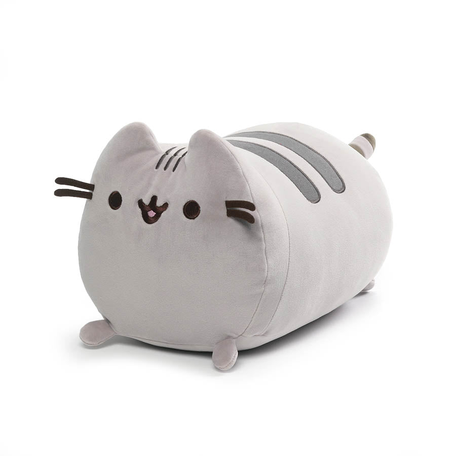 GUND Pusheen the Cat Squisheen Log Plush, Squishy Stuffed Animal for Ages 8 and Up, Gray, 11”
