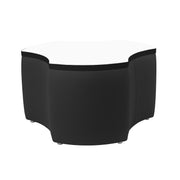 Pro Series Upholstered Cog Dry-Erase Ottoman Table 18" Height - Black/Whiteboard