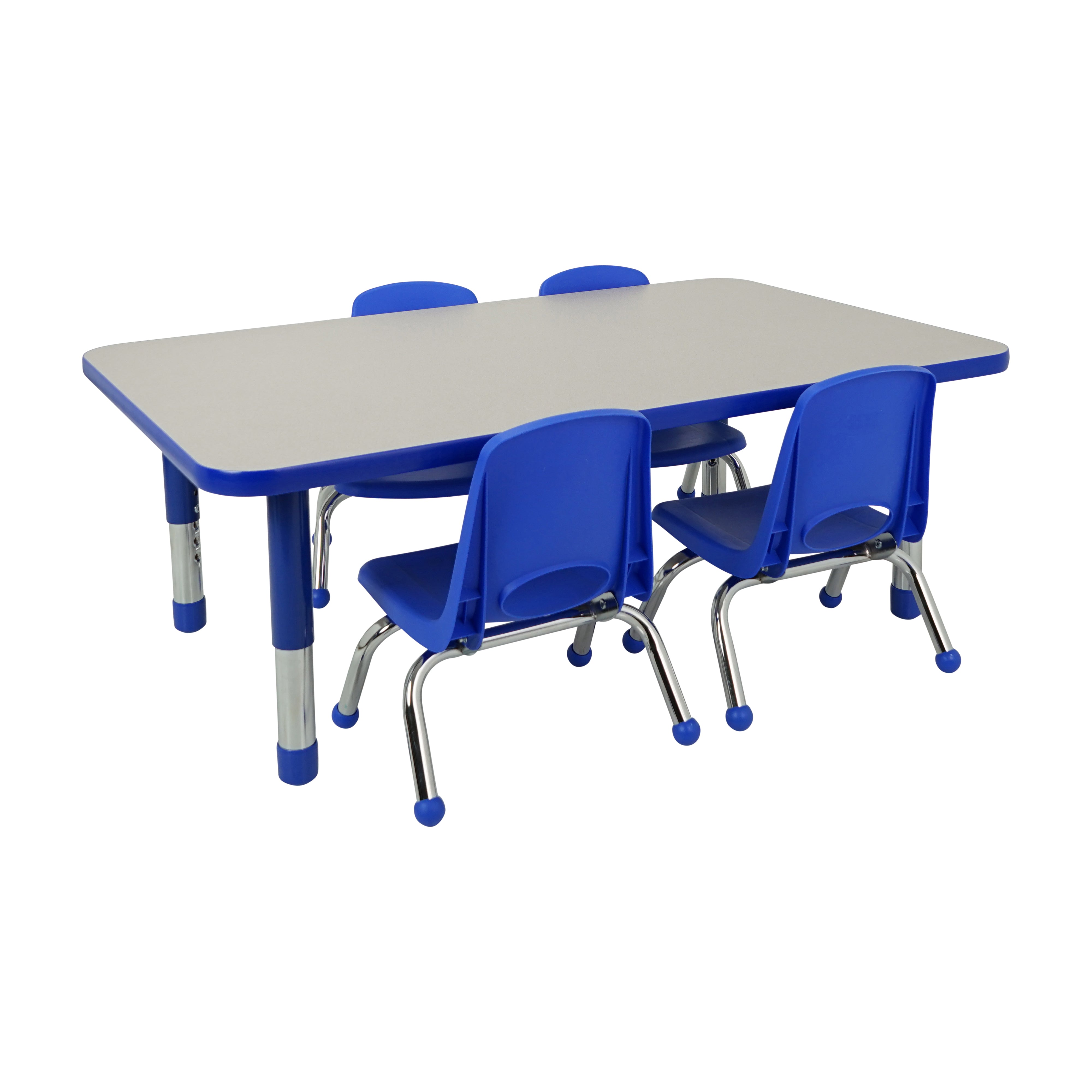 8" Stack Chair with Ball Glides - Blue
