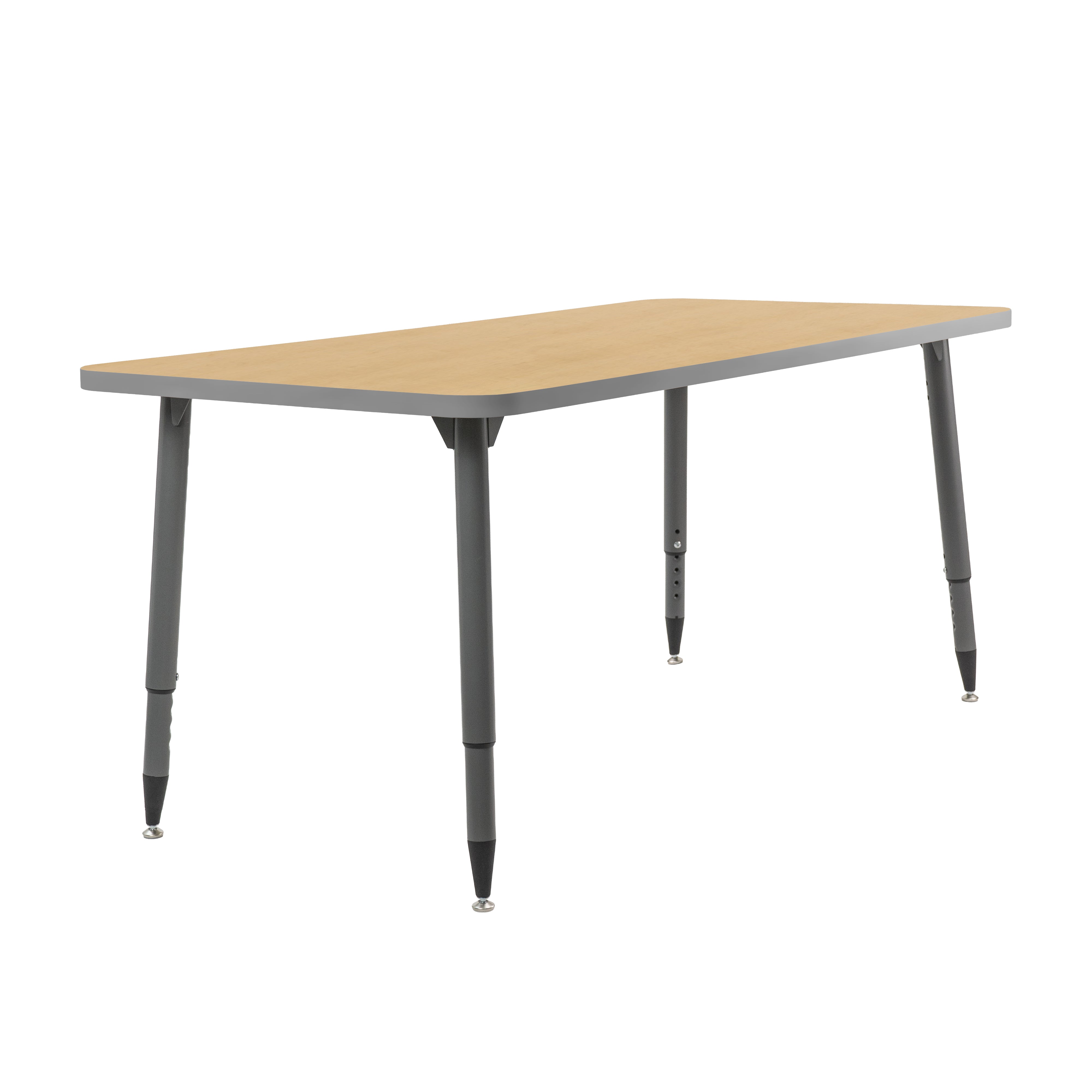 Adapte 30" x 60" Rectangle Thermofused Activity Table with Adjustable Tapered Legs - North Sea/North Sea
