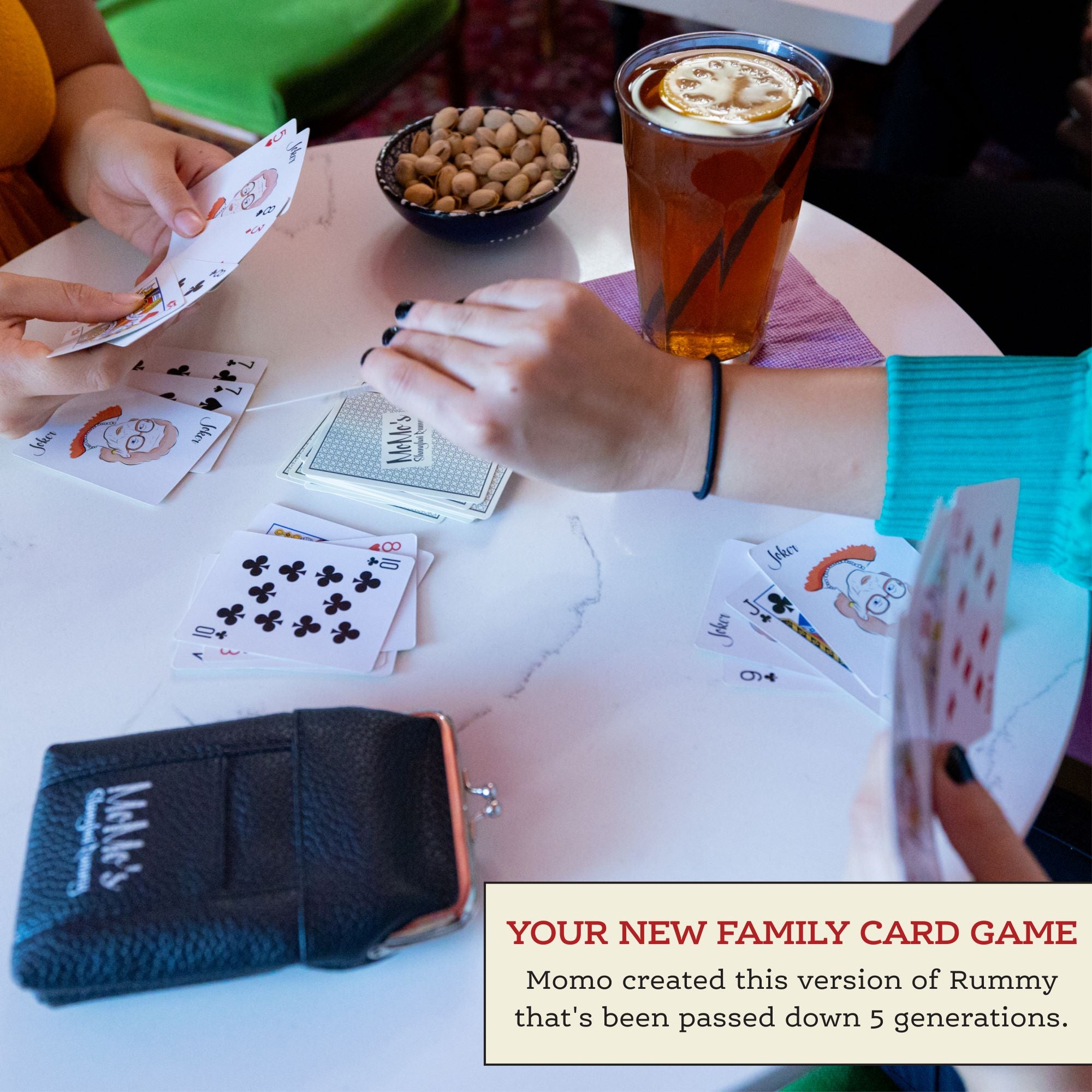 Spin Master Games, SolidRoots Momo's Shanghai Rummy Card Game, 2-5 Player Rummy Game | Family Games | Travel Games | Adult Games | Camping Games | Party Games for Adults & Kids 8+