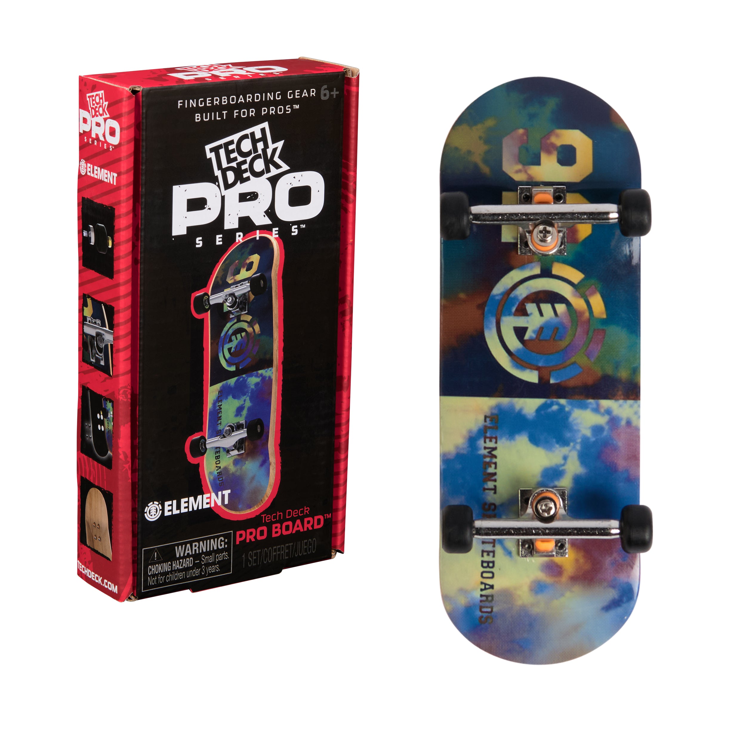 Tech Deck, Element Pro Series Finger Board with Storage Display, Built for Pros; Authentic Mini Skateboards, Kids Toys for Ages 6 and up