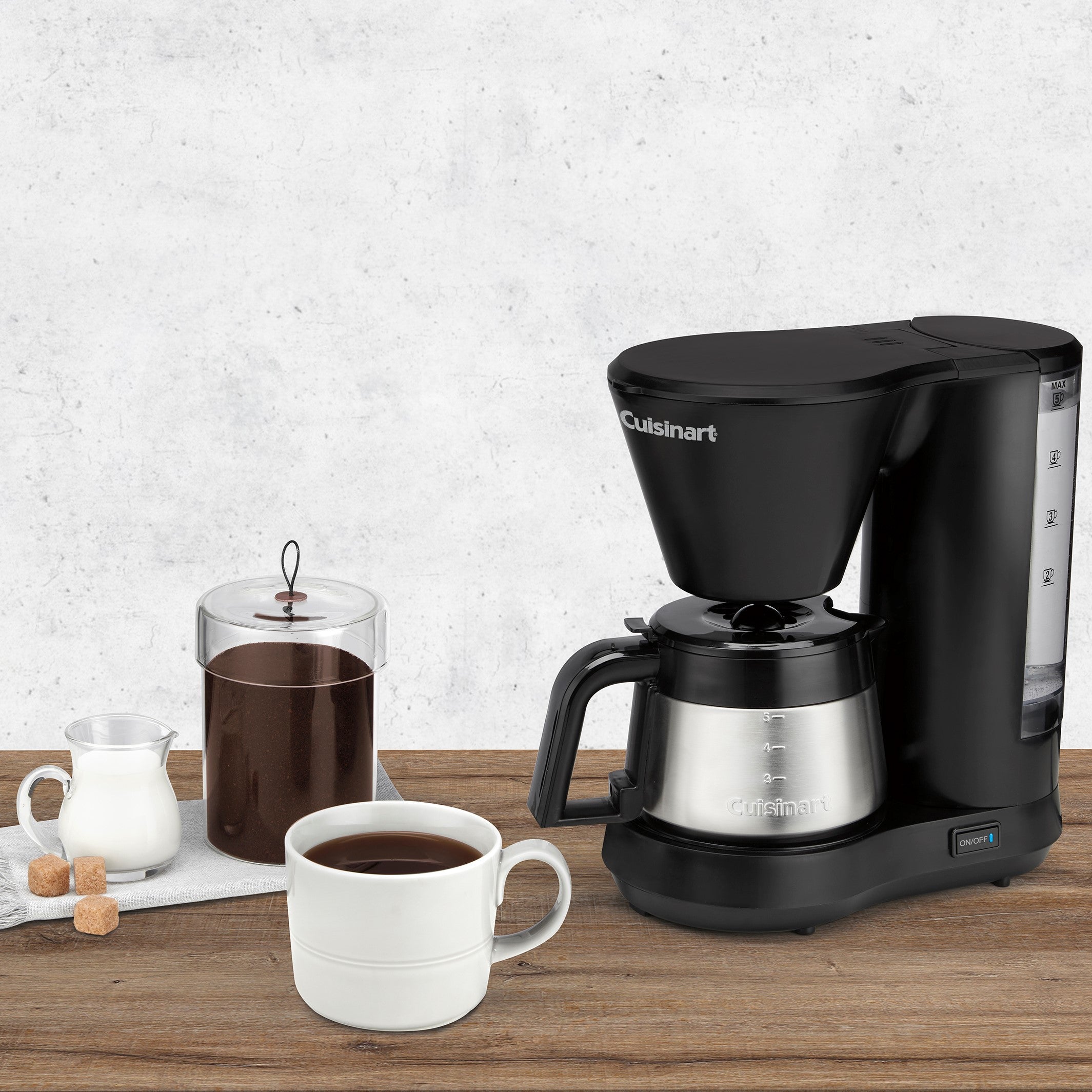 5-Cup Coffee Maker with Stainless Steel Carafe