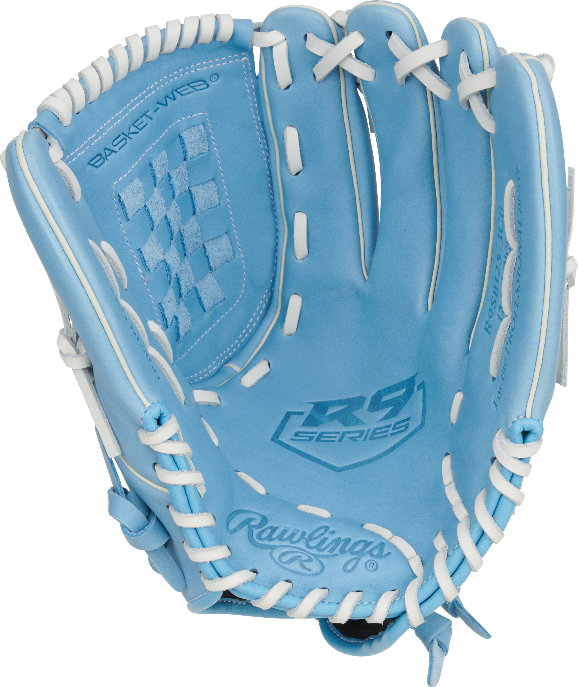 Rawlings R9 Series 12.5-Inch Softball Glove - Right Hand Thrower - Columbia Blue