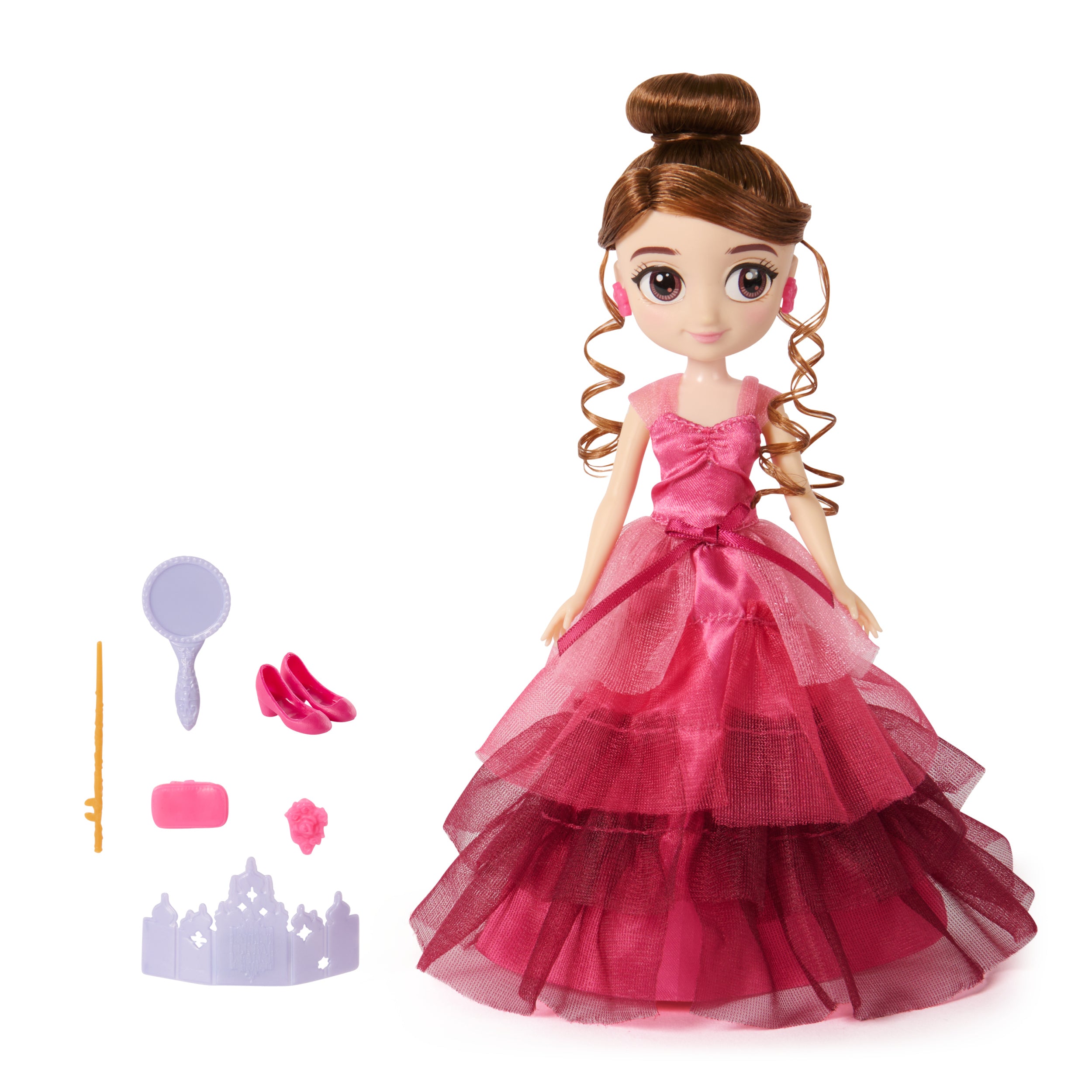 Wizarding World Harry Potter, 8-inch Hermione Granger Doll 9-Piece Yule Ball Gift Set with Doll Accessories, Kids Toys for Ages 6 and up
