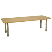 24" x 60" Rectangle T-Molding Activity Table with Adjustable Tiny Tot Legs - Maple/Sand