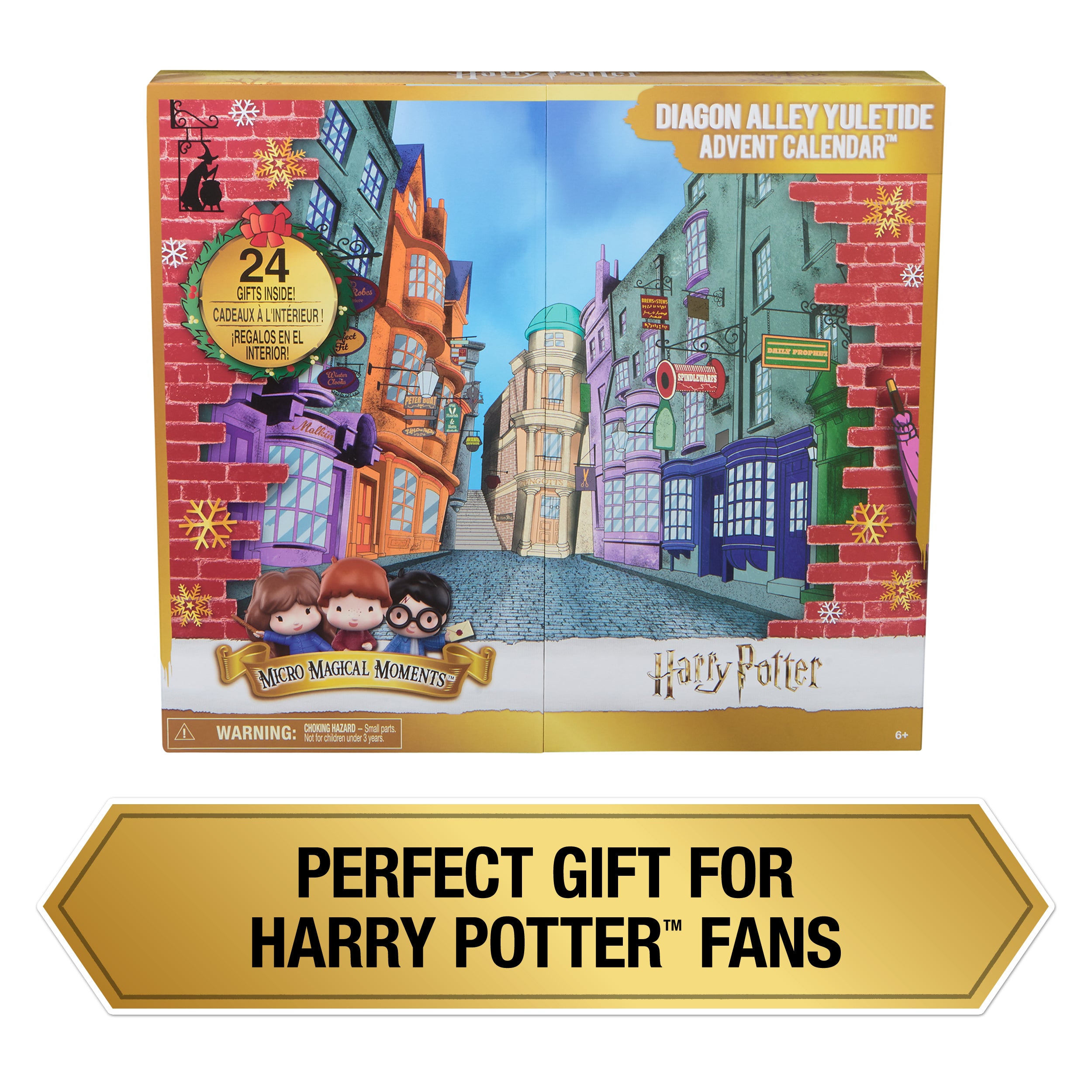 Wizarding World Harry Potter, Micro Magical Moments Diagon Alley Yuletide Advent Calendar 2025, 24 Surprise Toys, Christmas Countdown Calendar for Ages 6 and up