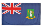 British Virgin Islands Flag, Blue 2x3 ft. Nylon SolarGuard Nyl-Glo 100% Made in USA to Official United Nations Design Specifications.