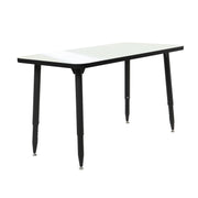 Adapte 24" x 48" Rectangle Dry-Erase Activity Table with Adjustable Tapered Legs - Whiteboard/Black