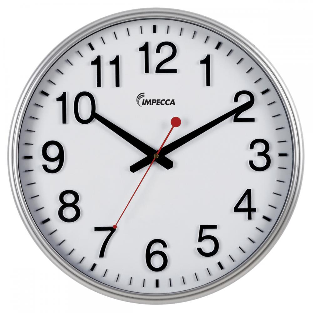 Impecca 18-inch Wall Clock - Silver Frame