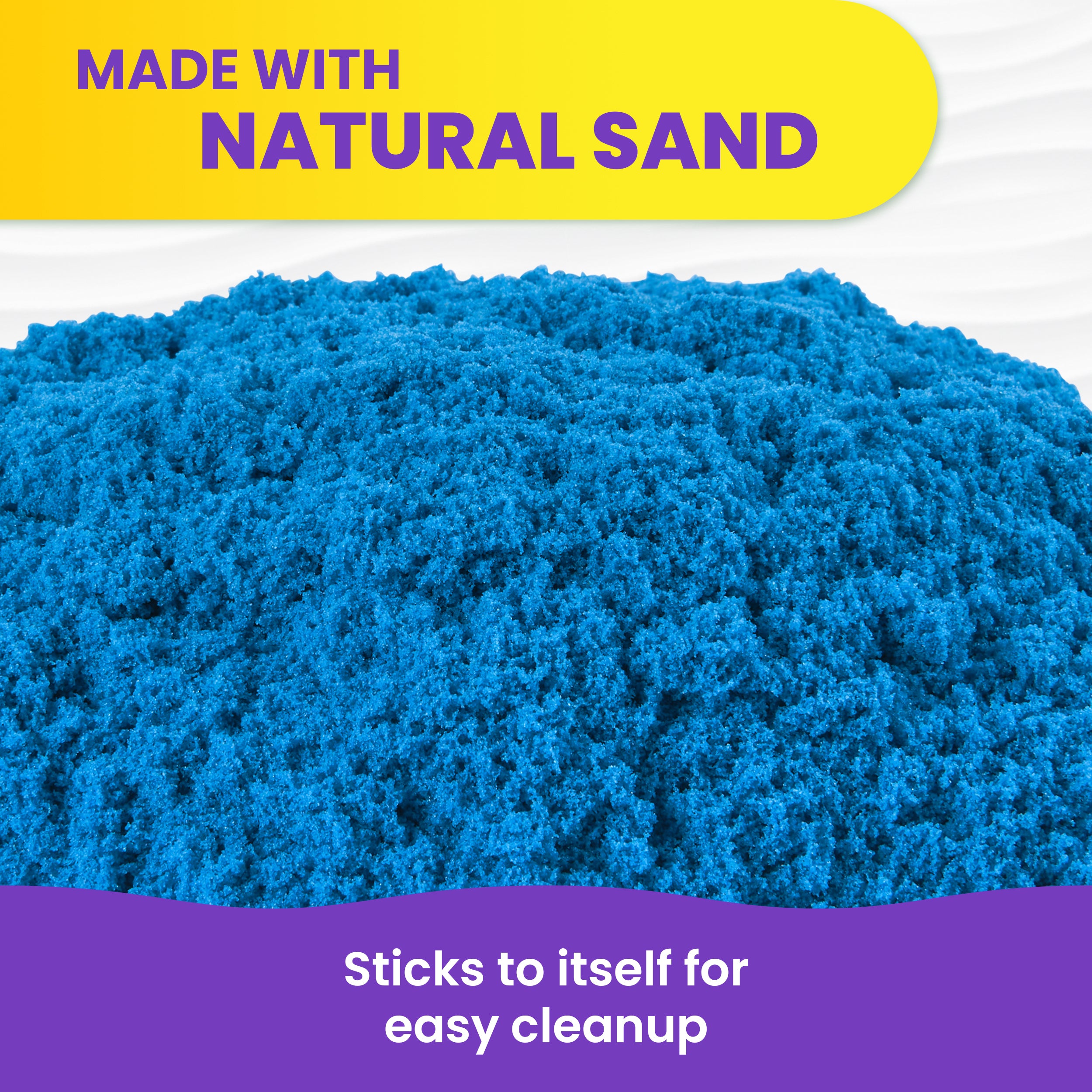 Kinetic Sand, 2lbs Blue Play Sand, Moldable Sensory Toys for Kids, Resealable Bag Packaging May Vary, for Ages 3 and up