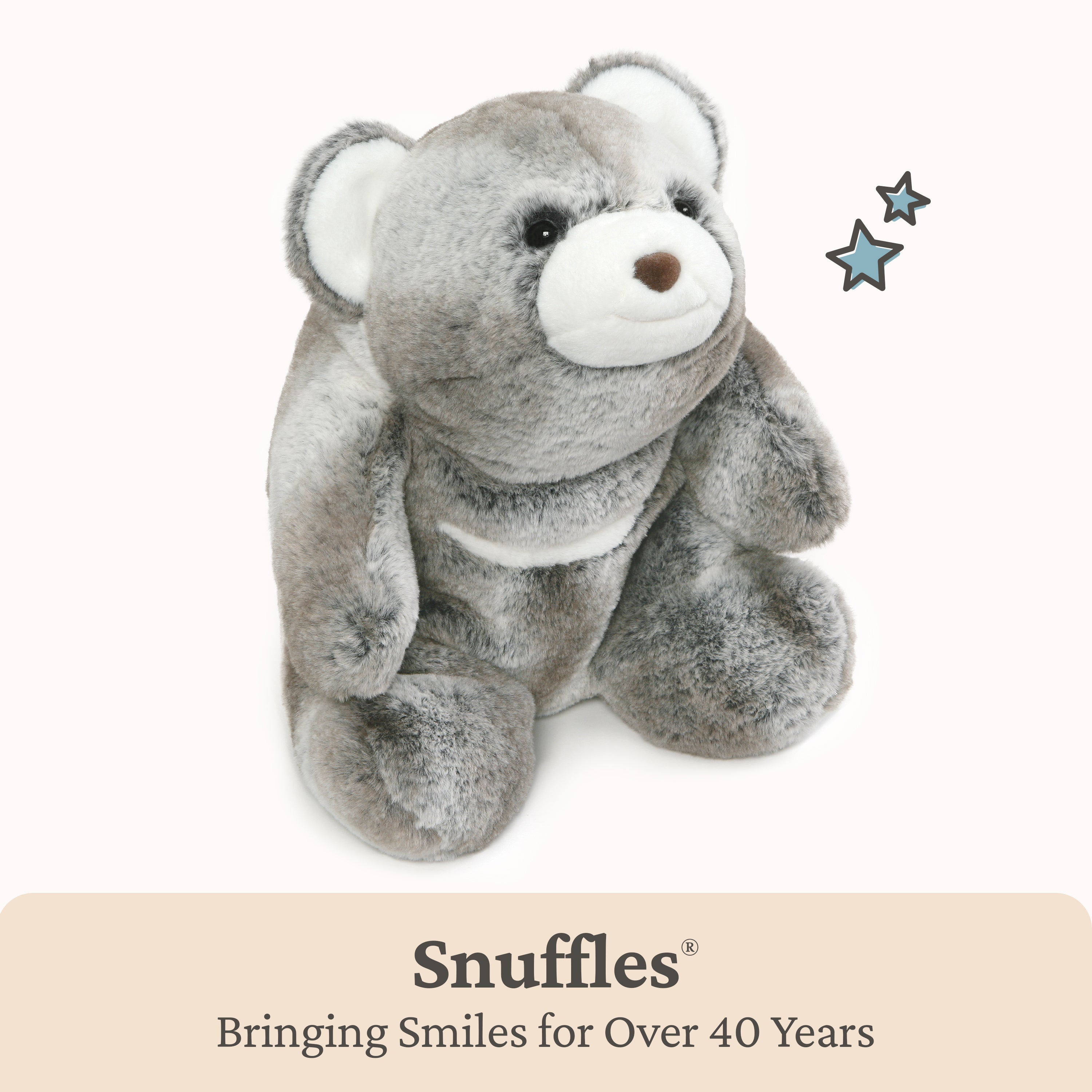 GUND Original Snuffles Teddy Bear, Premium Stuffed Animal for Ages 1 and Up, Gray/Brown, 13”