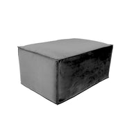 Overstuffed 36" x 24" Rectangle Microfiber Ottoman, 16" Height - Smoke
