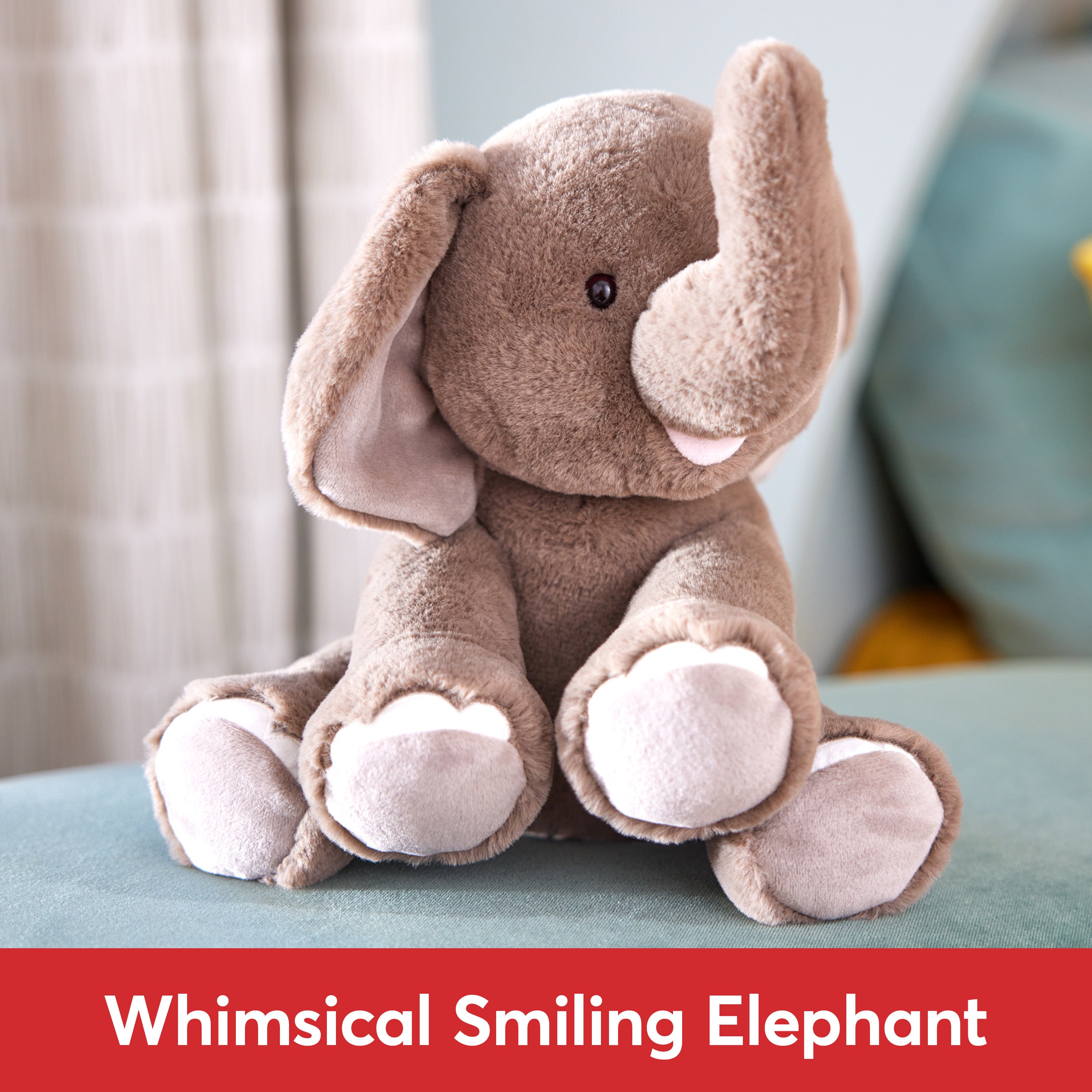 GUND Chai Elephant Plush, Premium Stuffed Animal for Ages 1 and Up, Gray, 10”