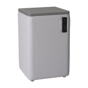 Pro Series Upholstered 18" x 18" Square Ottoman Table with Tech Panel 28" Height - Gray/Cosmic Strandz
