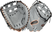 Rawlings Heart Of The Hide Series Catchers Mitt 33-Inch Softball Glove - Right Hand Thrower - Gray