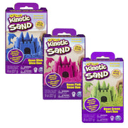 Kinetic Sand, 3 x 8oz Boxes of Moldable Sensory Play Sand Neon Blue, Pink and Green