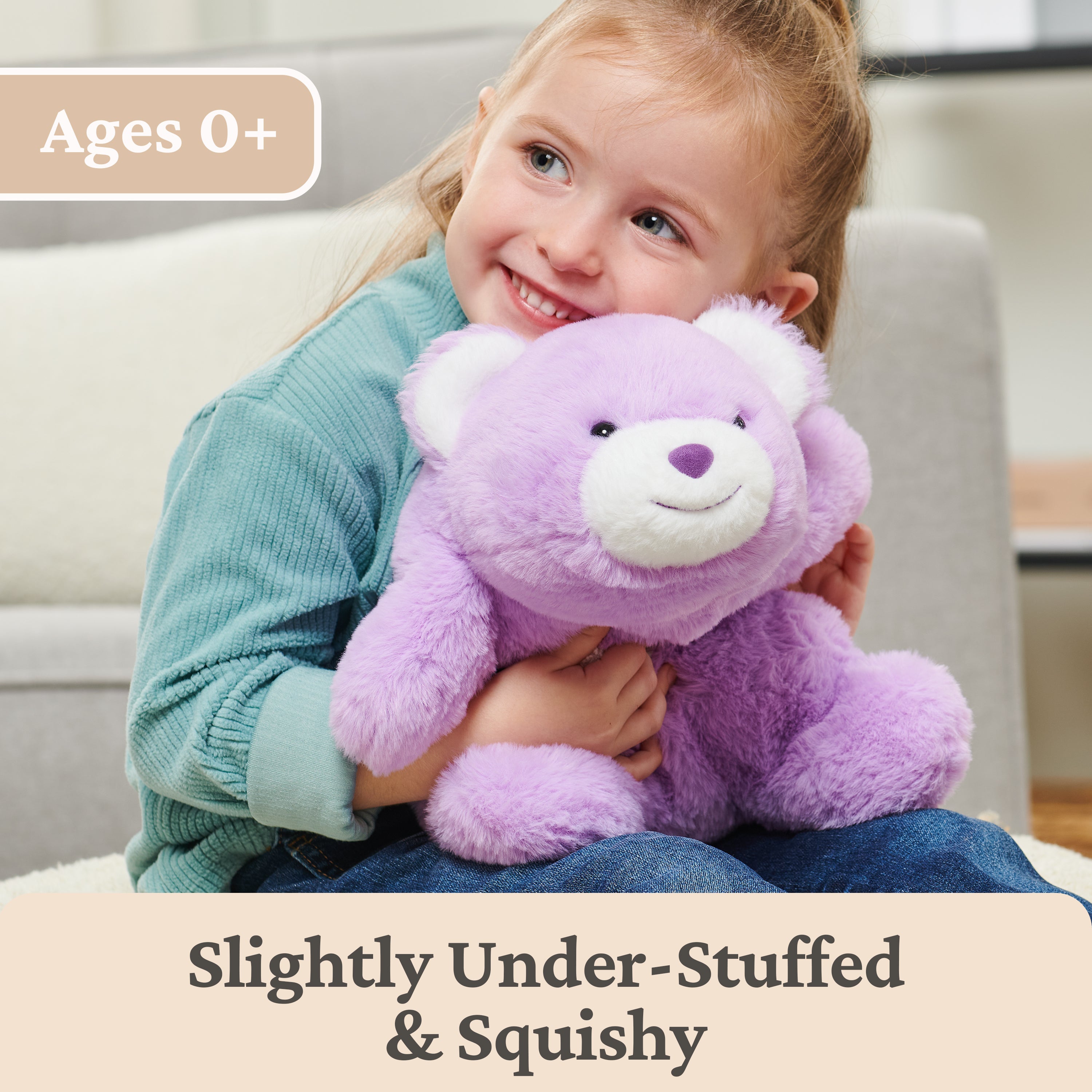 GUND Original Snuffles Teddy Bear, Stuffed Animal Plush Toy for Ages 1 and Up, Purple, 10”