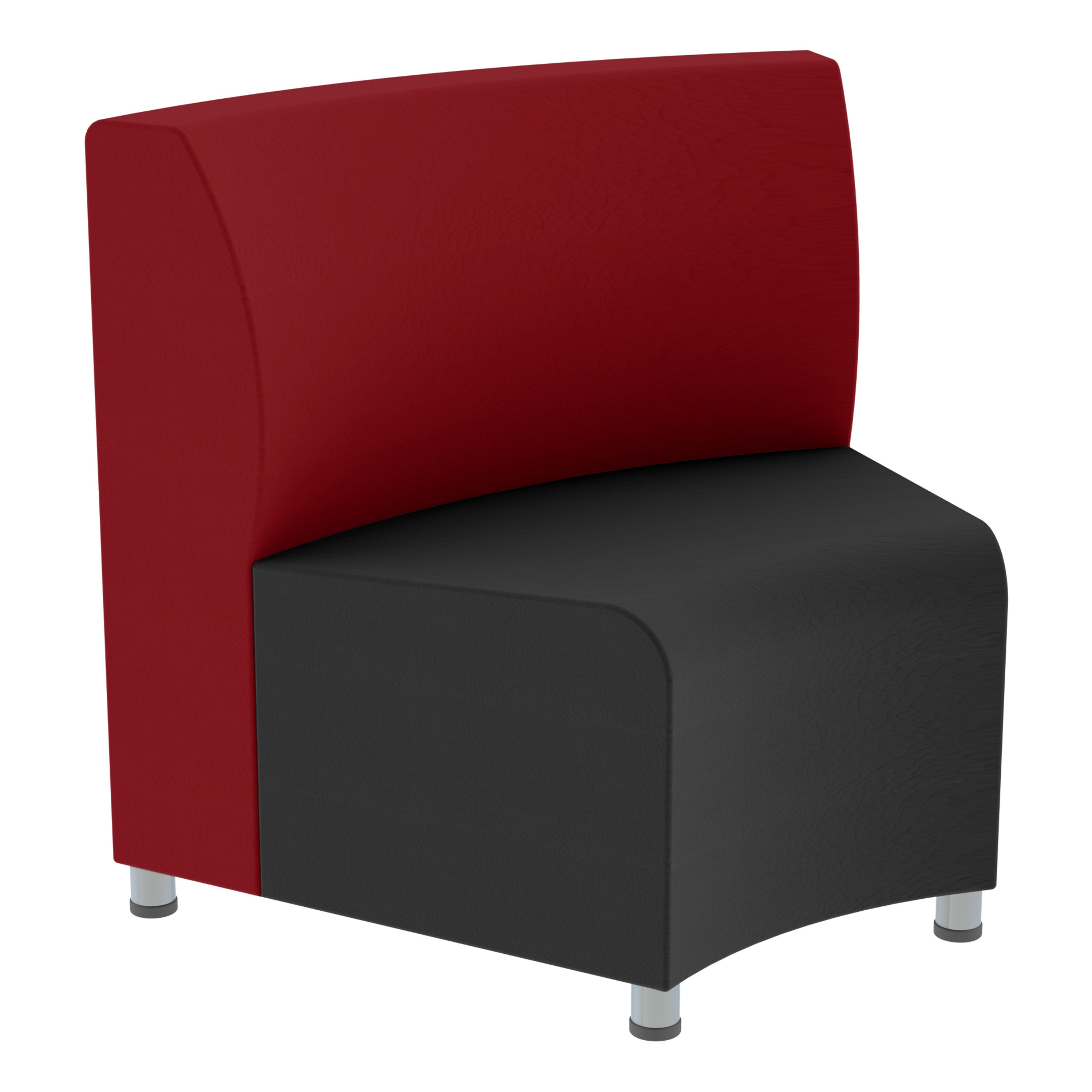 Pro Series Connect Curved Wave Seating, 10-Piece Set - Black/Crimson