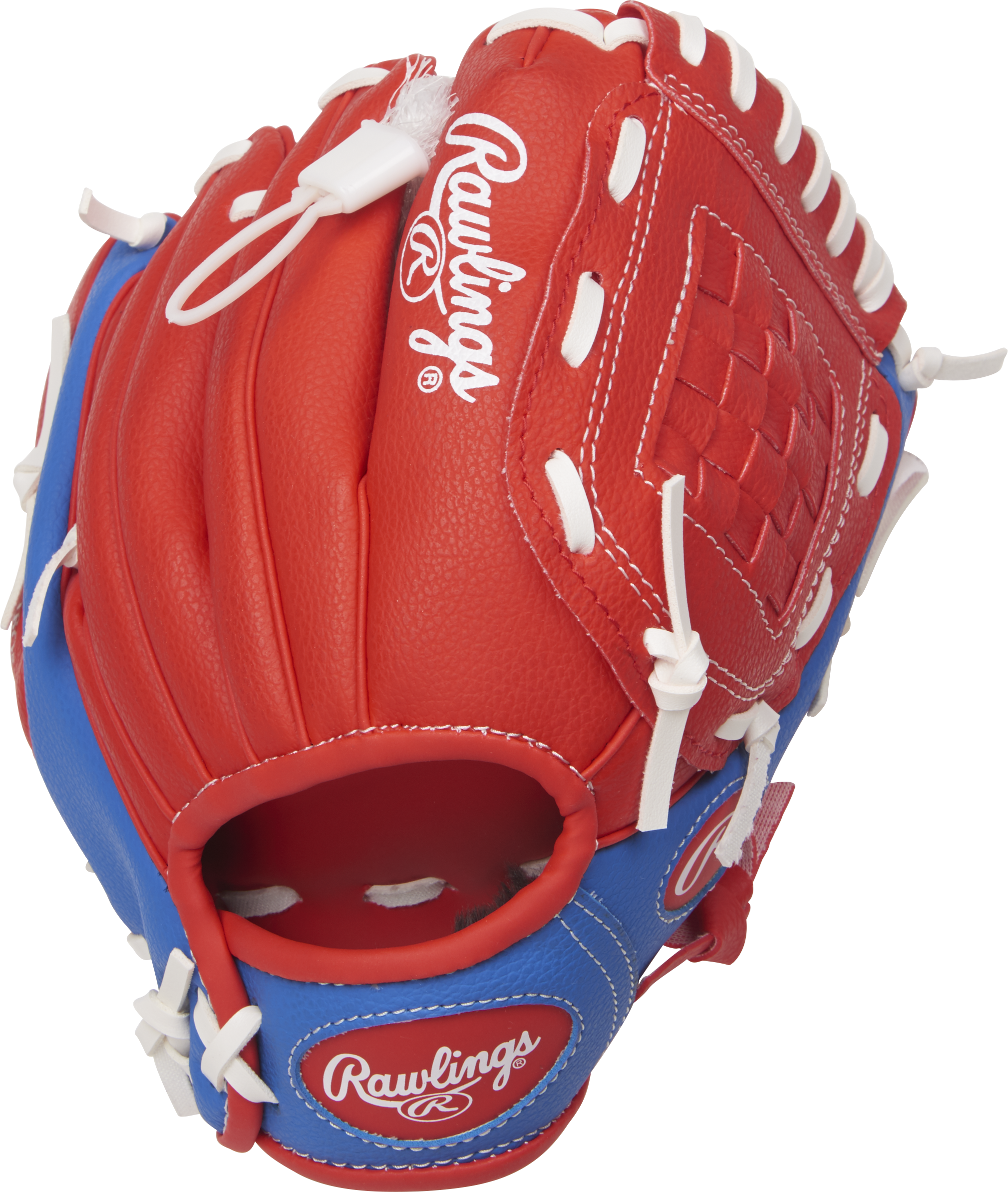 Rawlings Players Series Youth 9-Inch Baseball Glove W/Ball - Right Hand Thrower - Scarlet/Royal