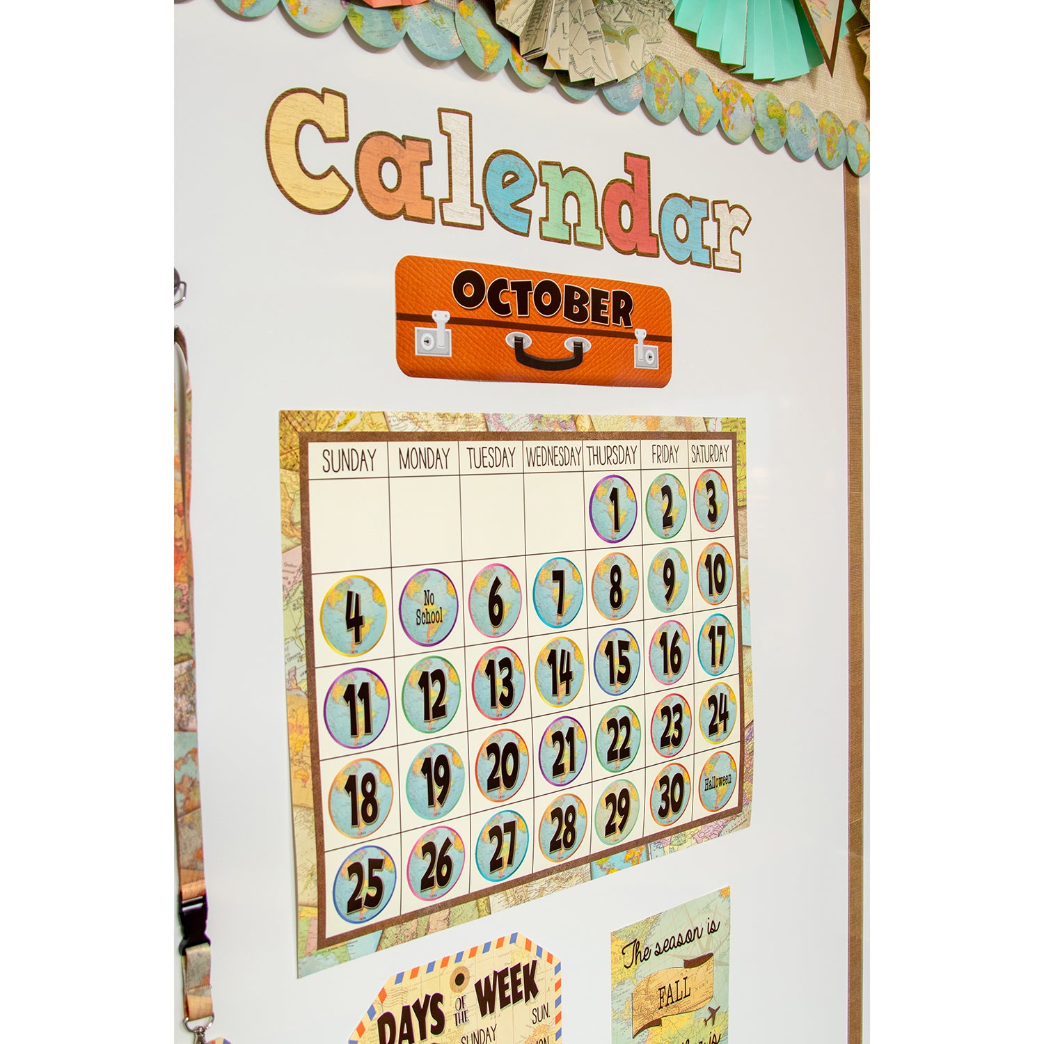 Travel the Map Calendar Bulletin Board