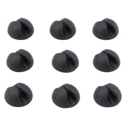 Cabledrop Minis Cord Management, Black, Pack of 9