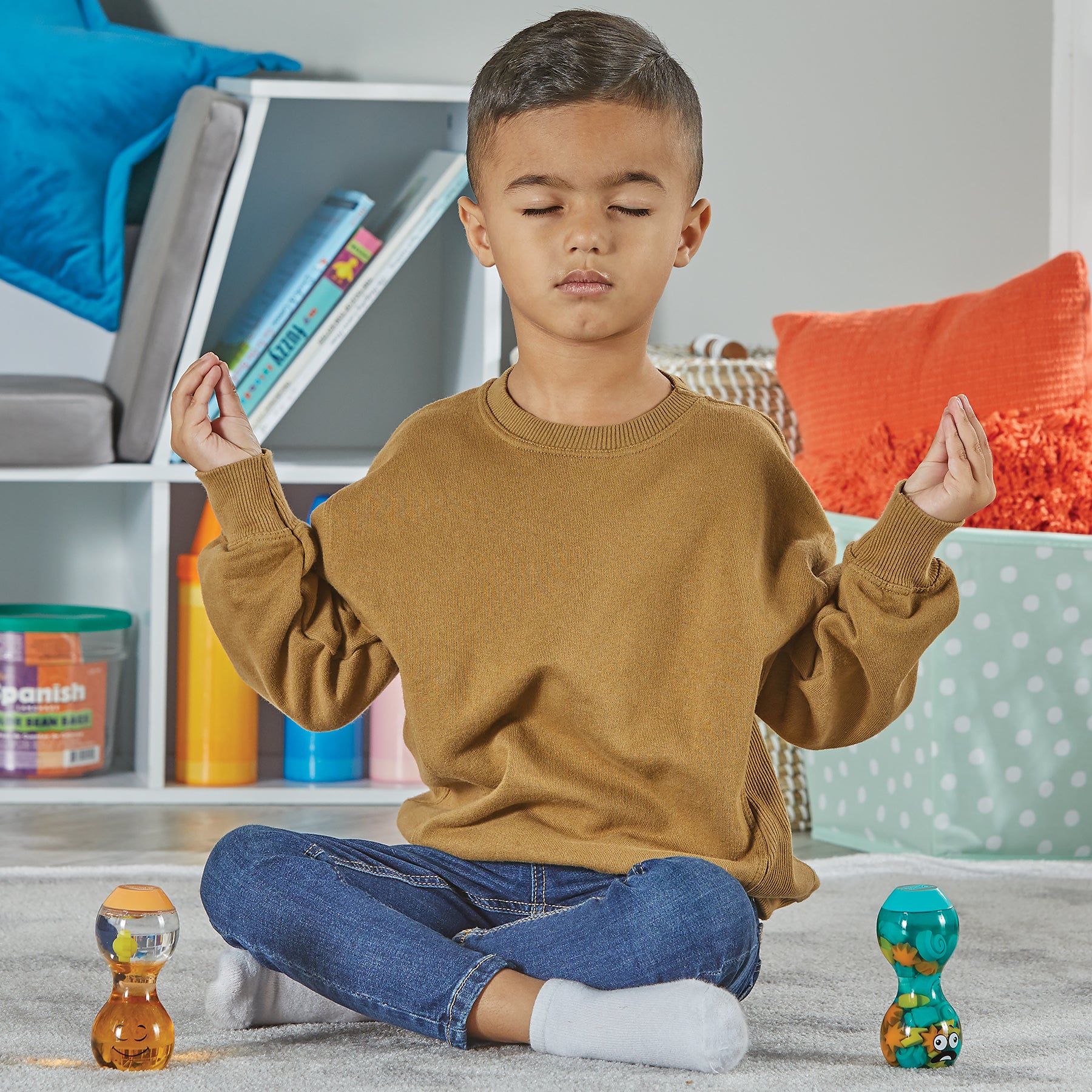 Express Your Feelings™ Sensory Bottles, Opposites: Overwhelmed and Calm
