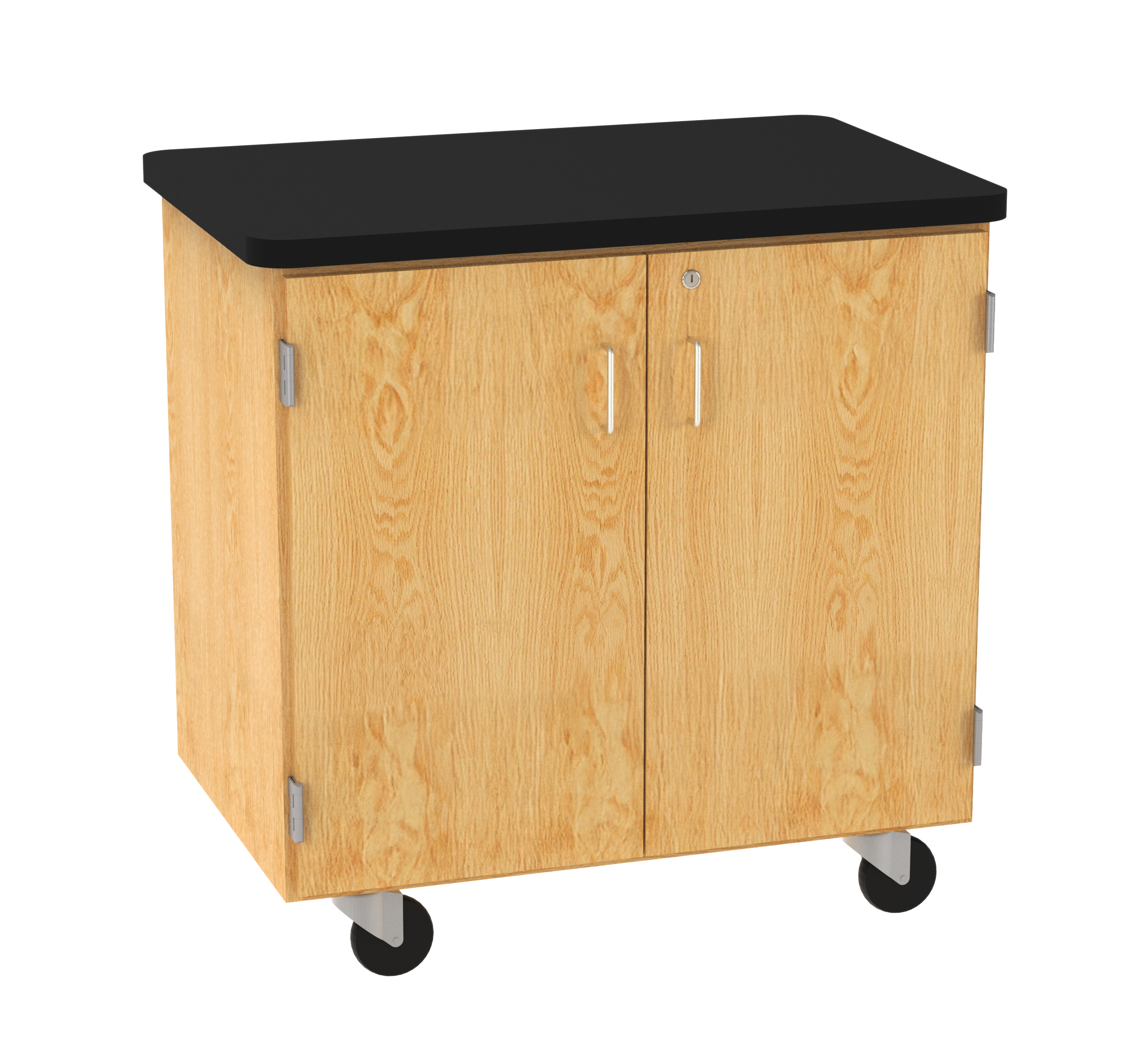 Access Touchdown Mobile Storage Cabinet - Red Oak, 36"W x 24"D x 36"H