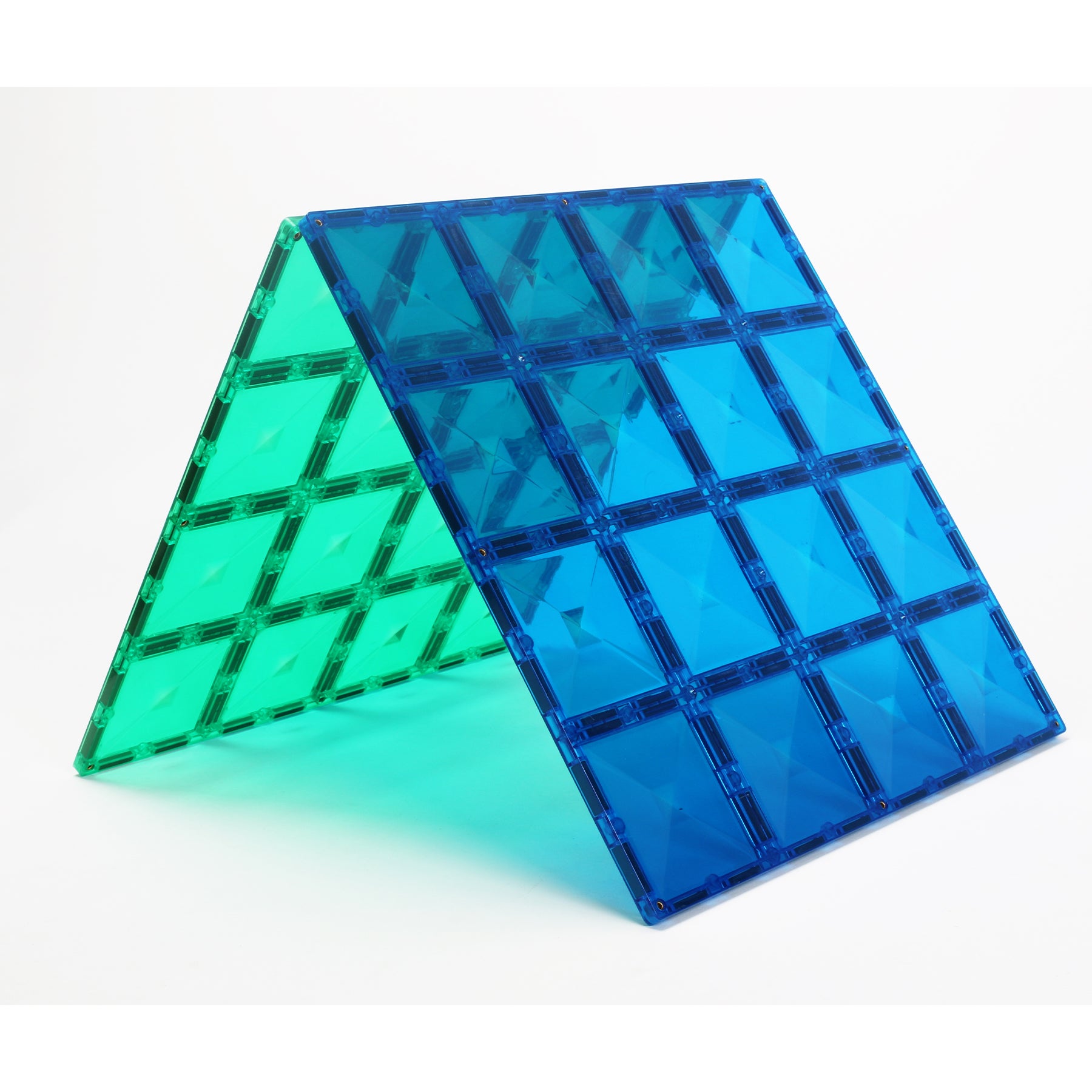 Magnetic Tiles Rainbow Blue & Green Base Plate, 2 Pieces