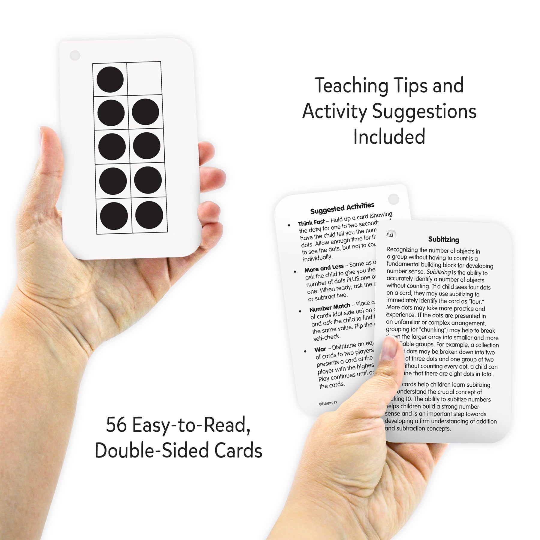 Subitizing Flash Cards, Set of 56