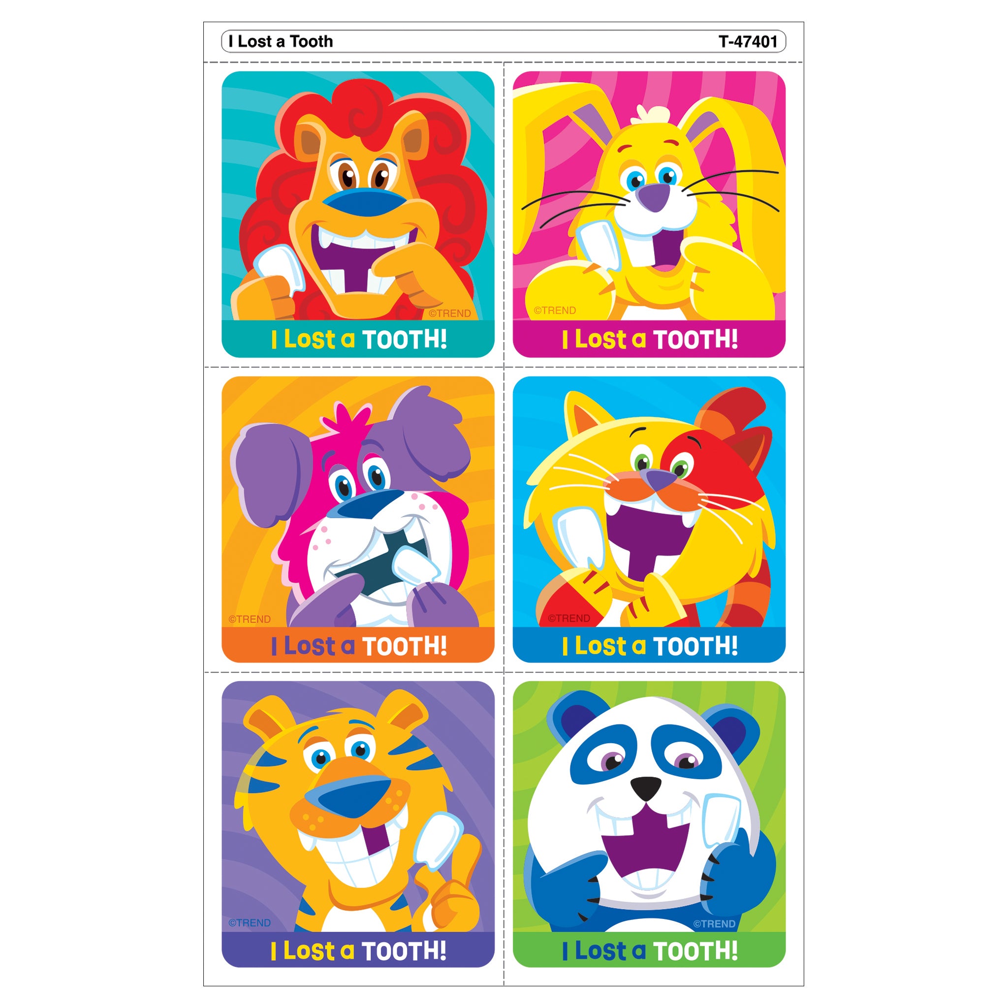 I Lost A Tooth Tear & Share Stickers®, 30 Count